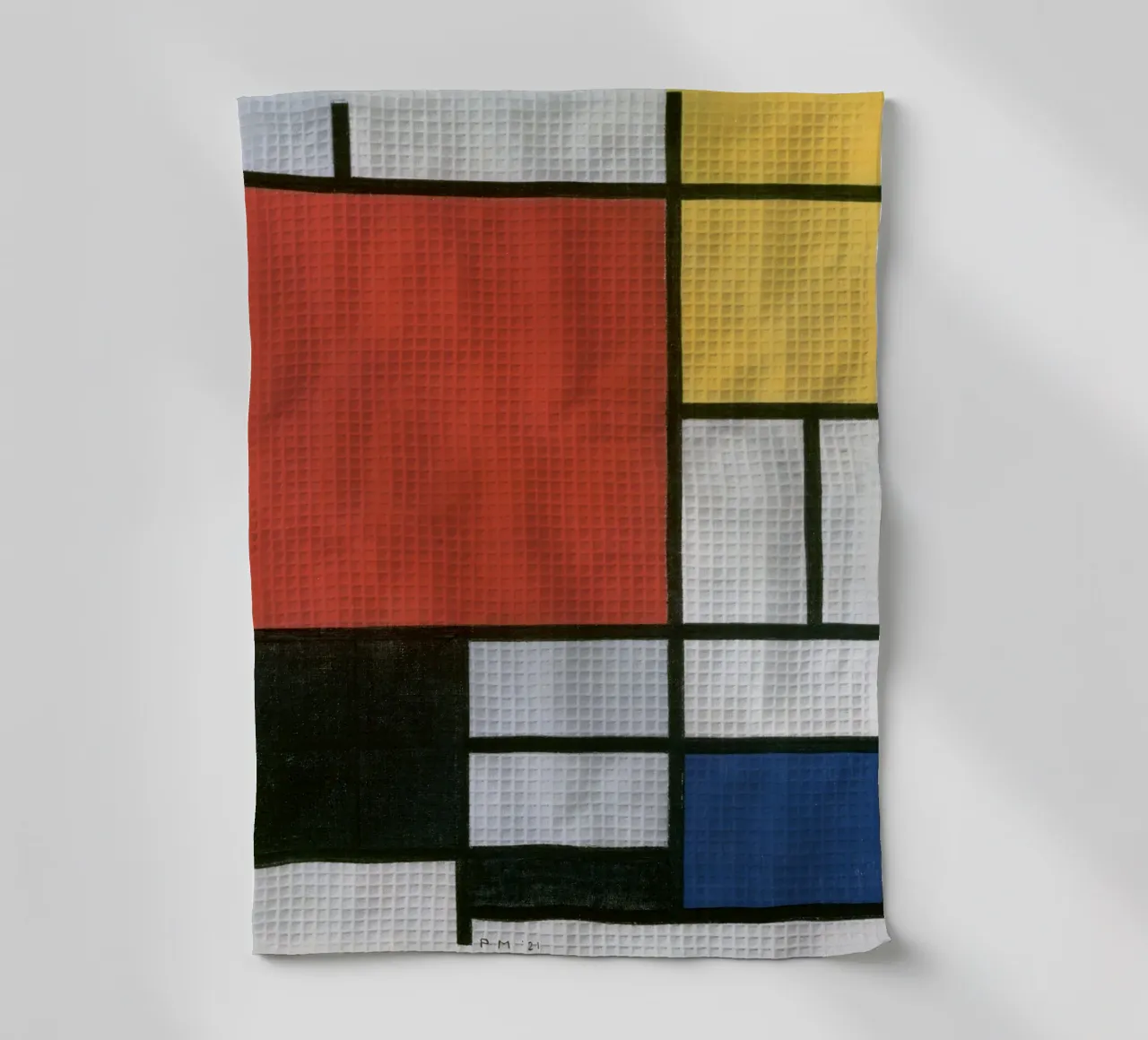 Piet Mondrian, Composition en rouge, jaune, bleu et noir torchon de William Store