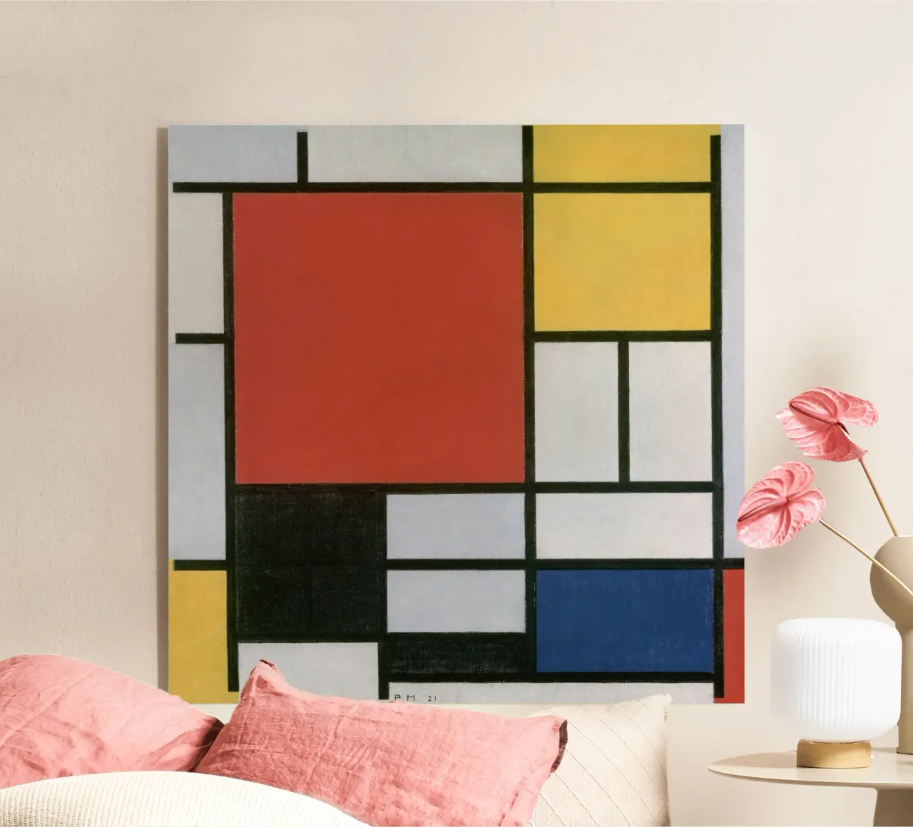 Piet Mondrian, Composizione in rosso, giallo, blu e nero plexiglass da William Store