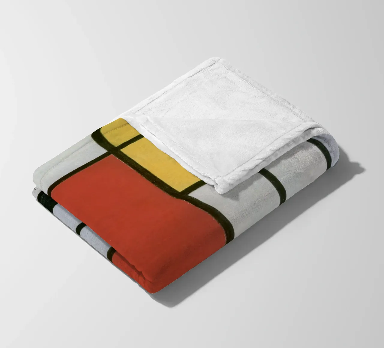 Piet Mondrian, Composizione in rosso, giallo, blu e nero coperta in pile da William Store