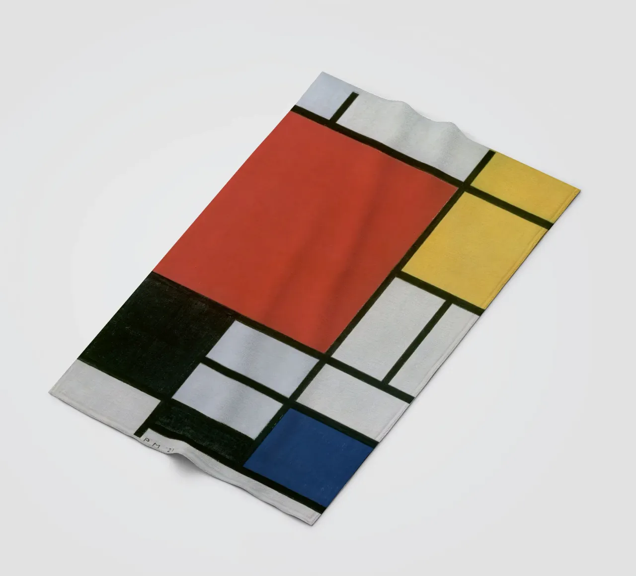 Piet Mondrian, Composizione in rosso, giallo, blu e nero coperta in pile da William Store