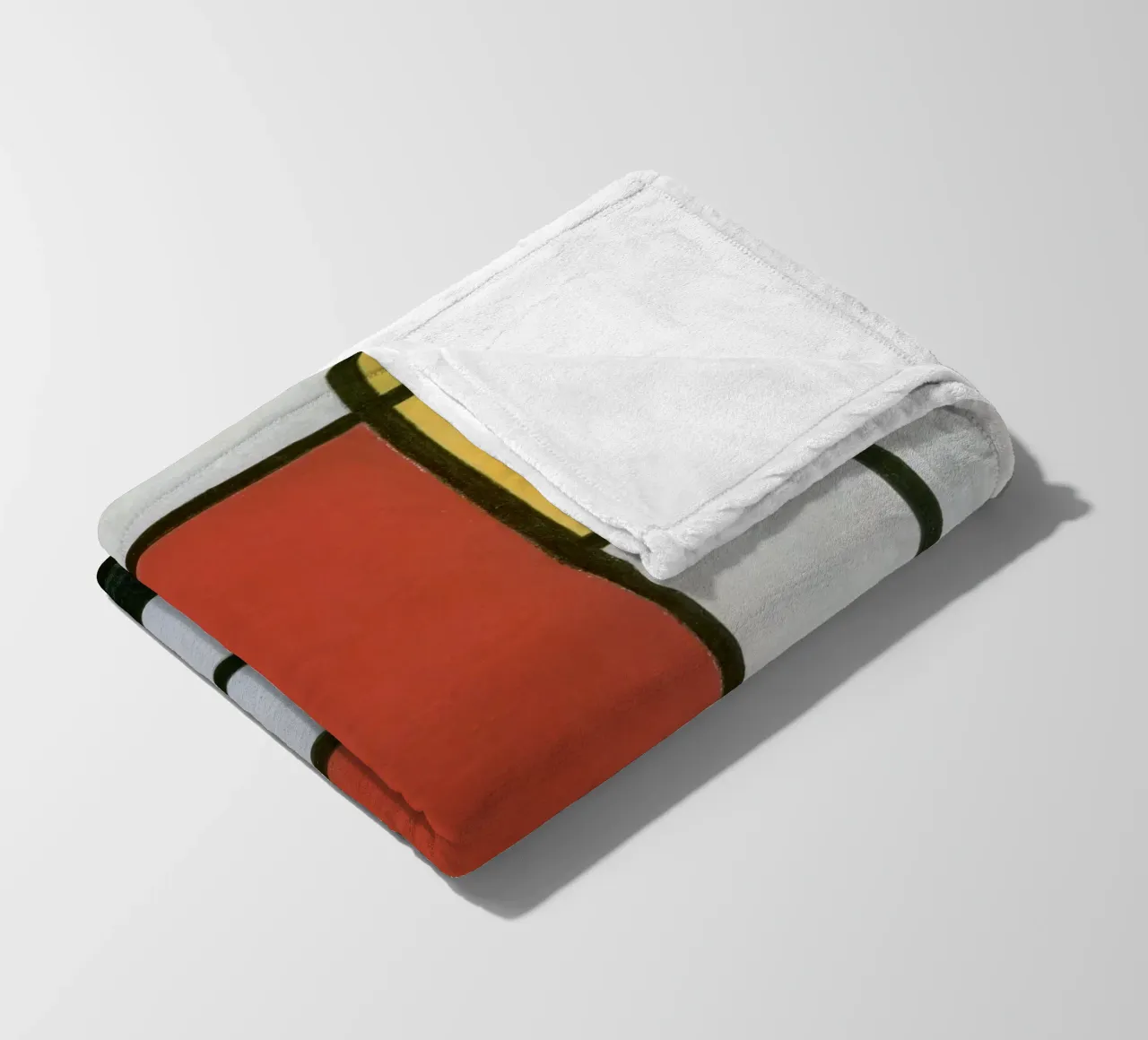 Piet Mondrian, Composizione in rosso, giallo, blu e nero coperta in pile da William Store