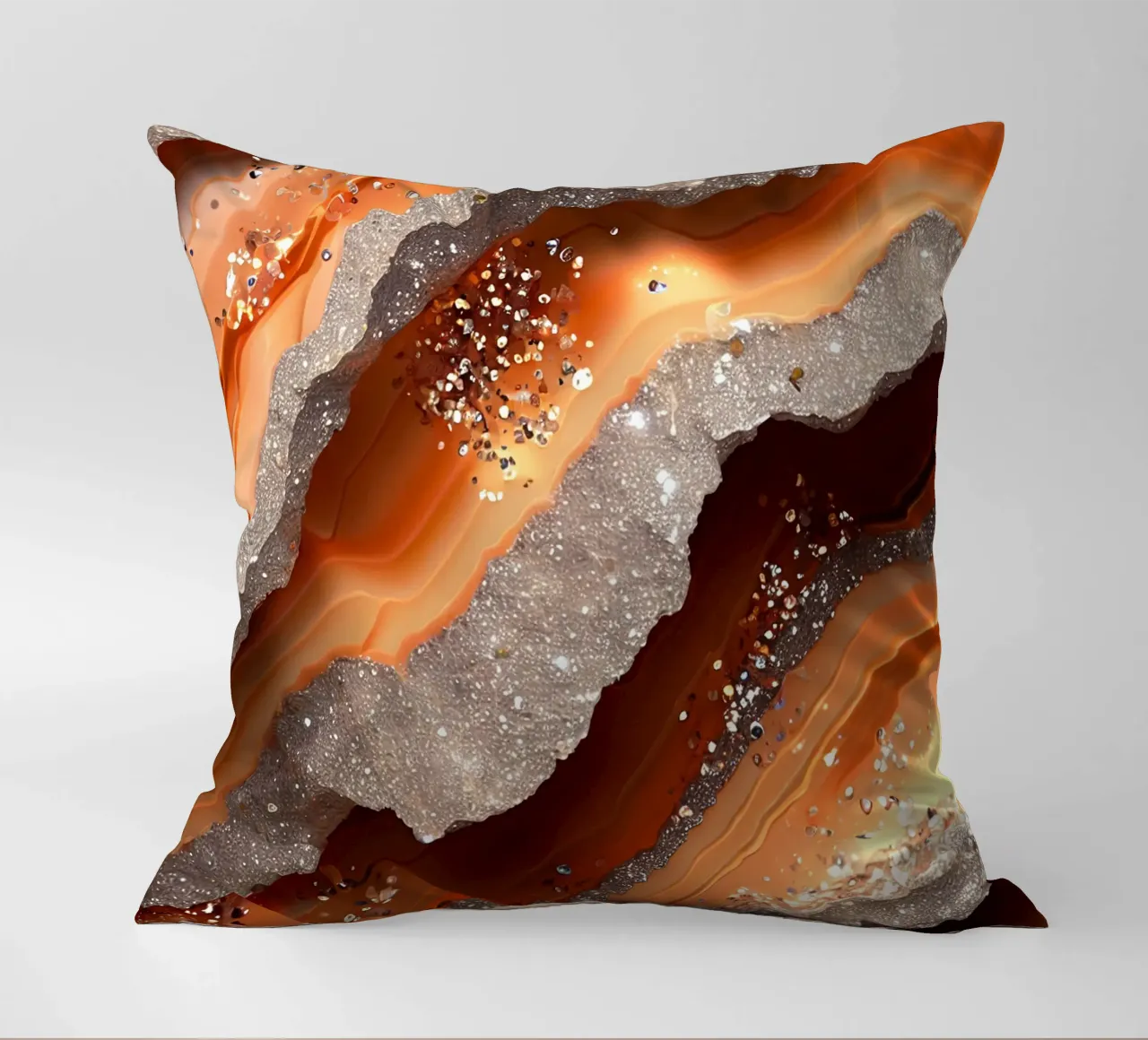 Agata arancione glam Texture cuscino da Gemstone Textures