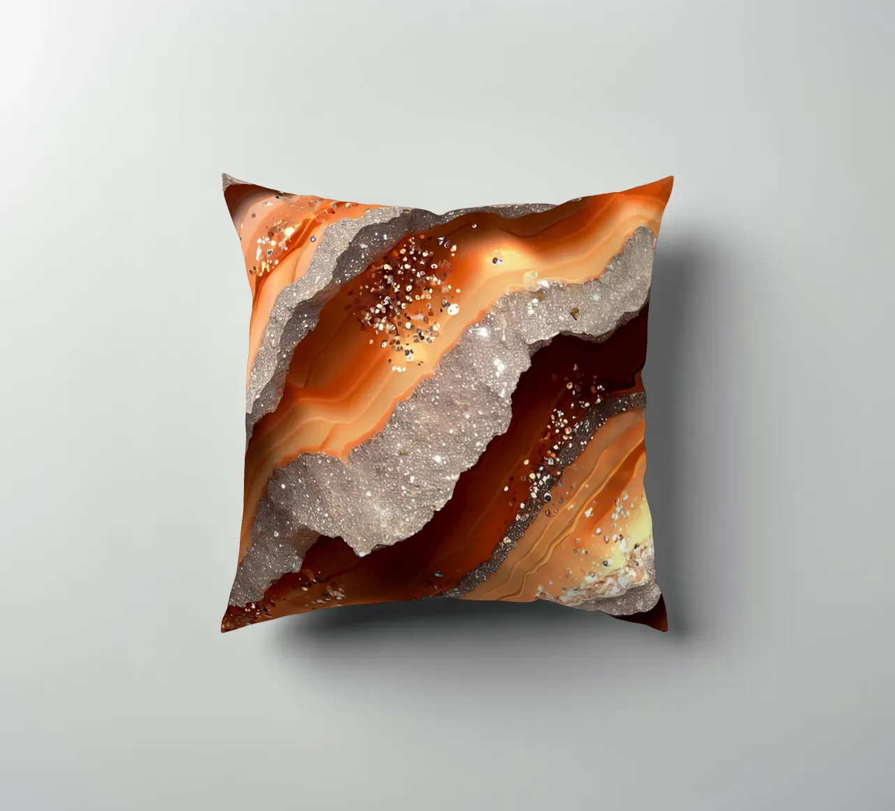 Agata arancione glam Texture cuscino da Gemstone Textures