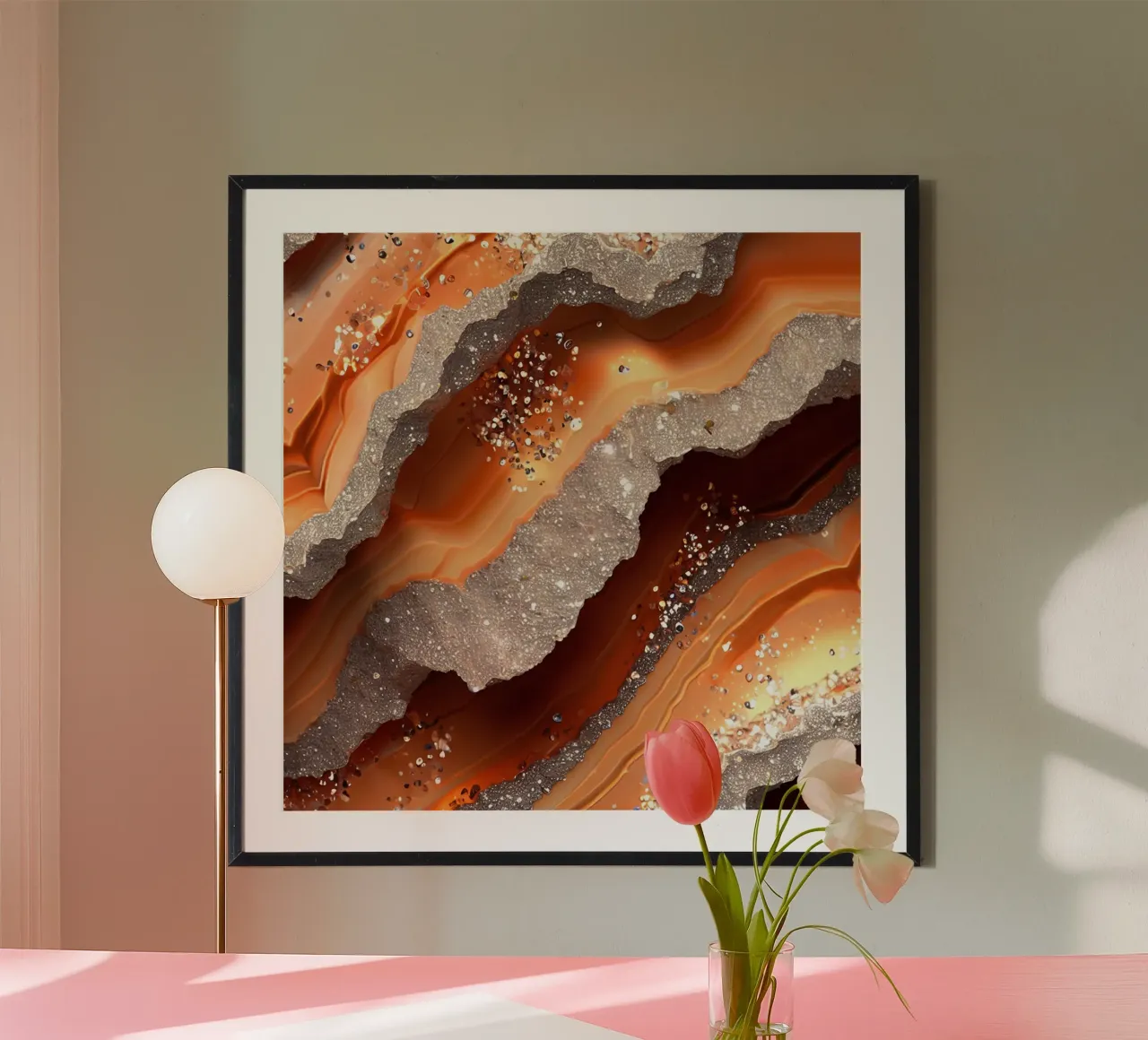 Agata arancione glam Texture poster da Gemstone Textures