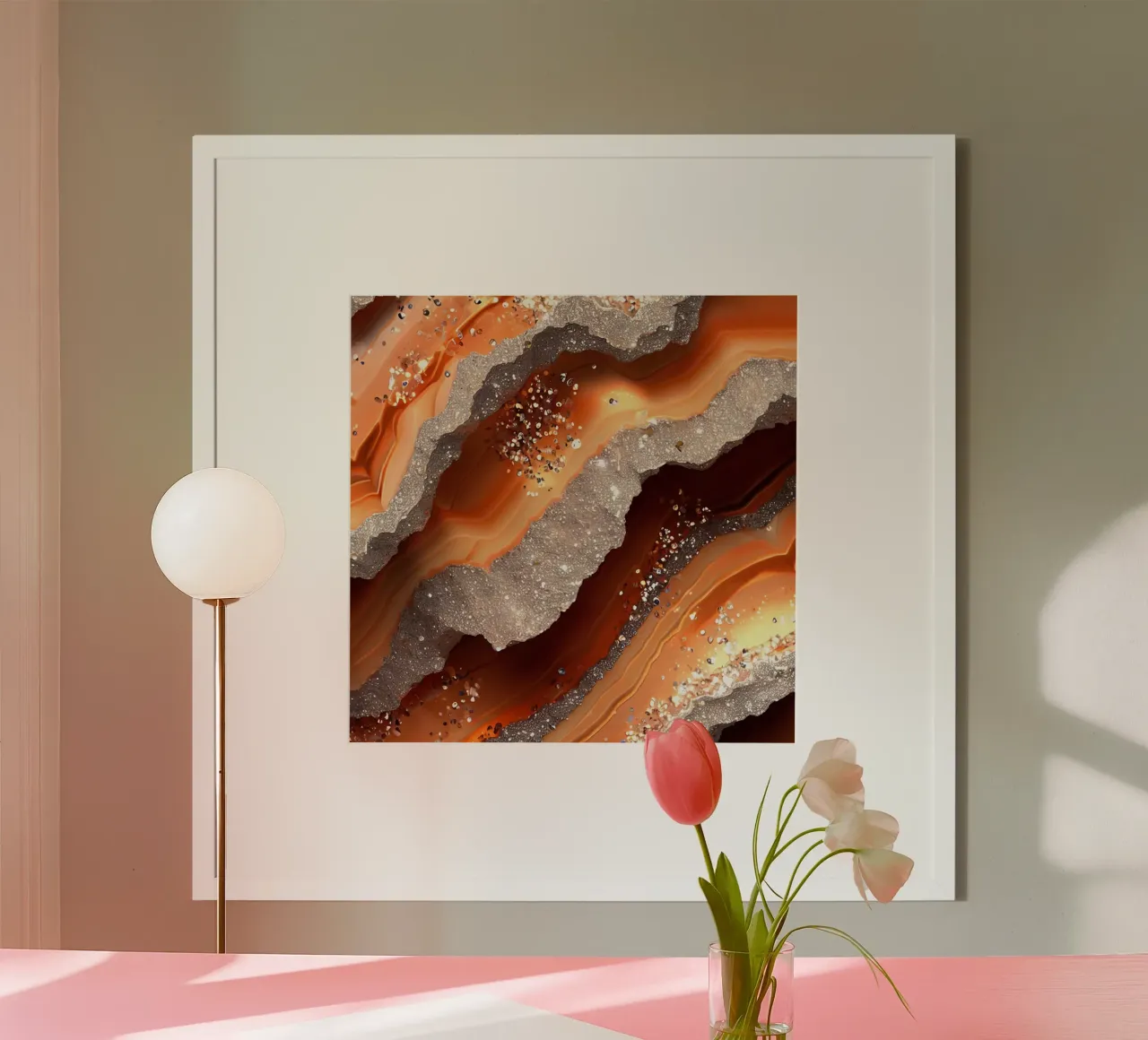 Agata arancione glam Texture poster da Gemstone Textures