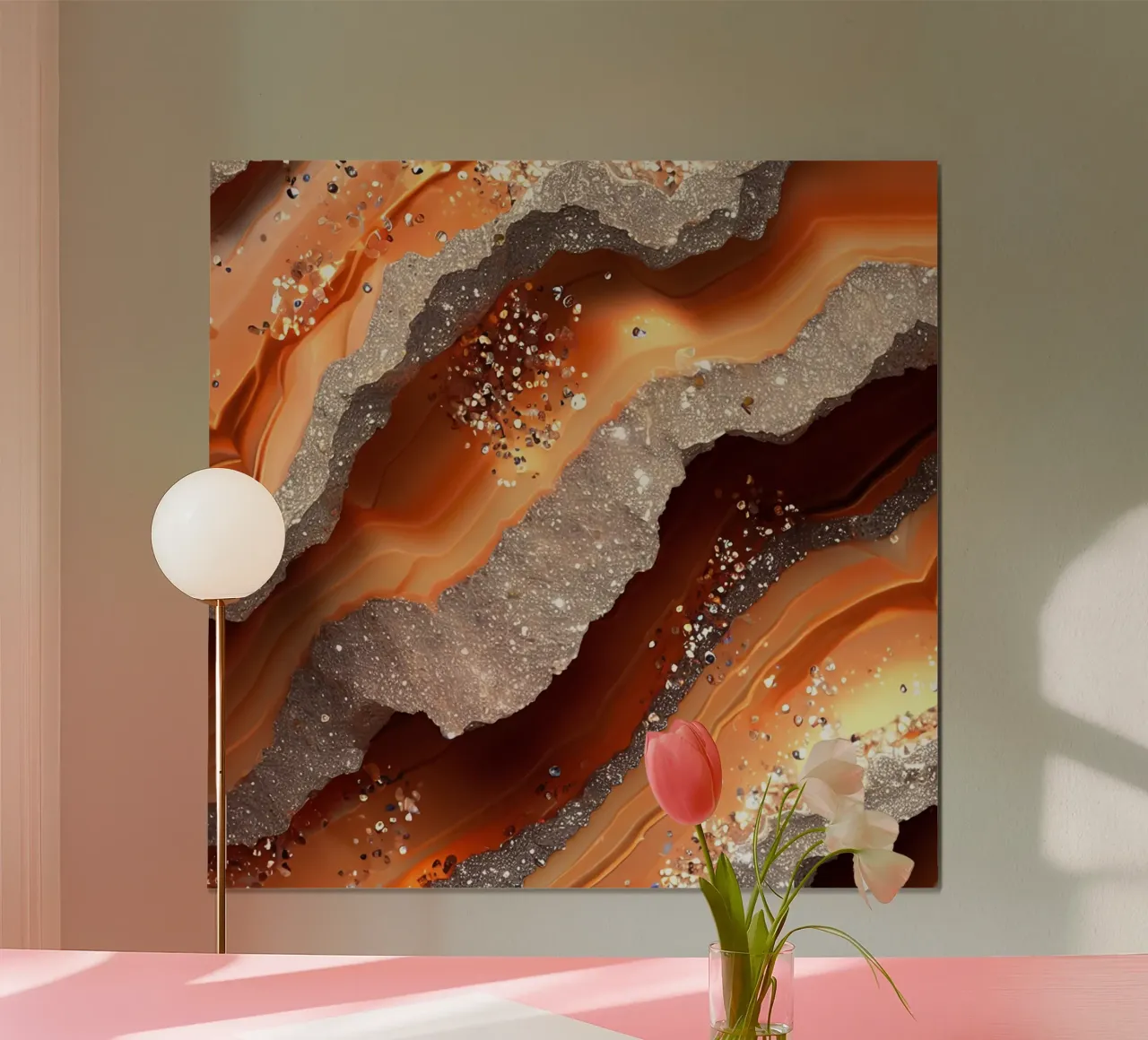 Agata arancione glam Texture poster da Gemstone Textures