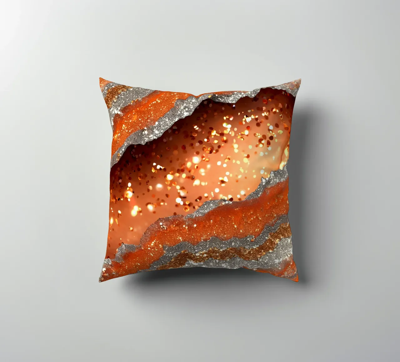 Agata arancione glam Texture cuscino da Gemstone Textures