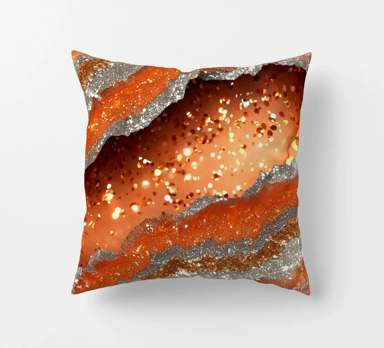 Agata arancione glam Texture cuscino da Gemstone Textures