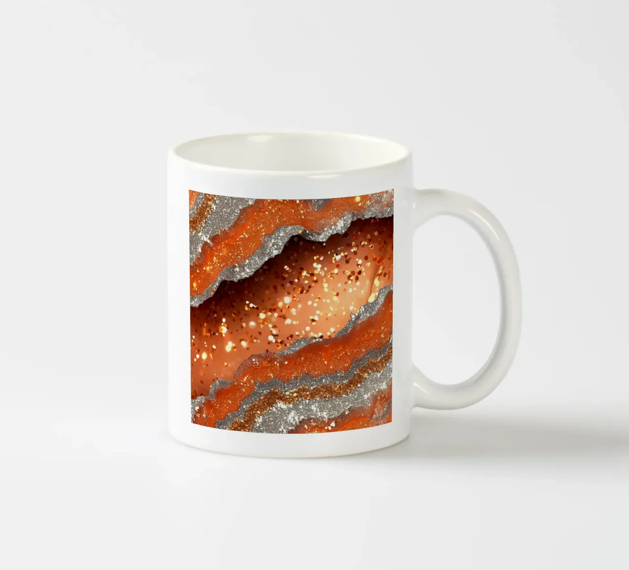 Agata arancione glam Texture tazza in ceramica da Gemstone Textures