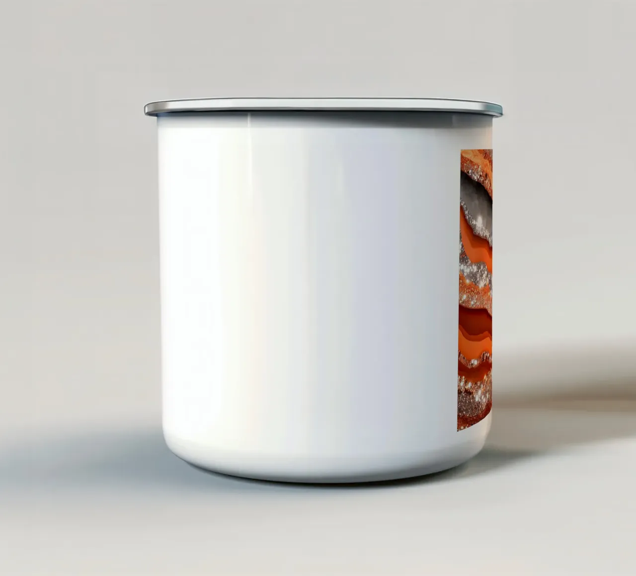 Agata arancione glam Texture tazza in smalto da Gemstone Textures