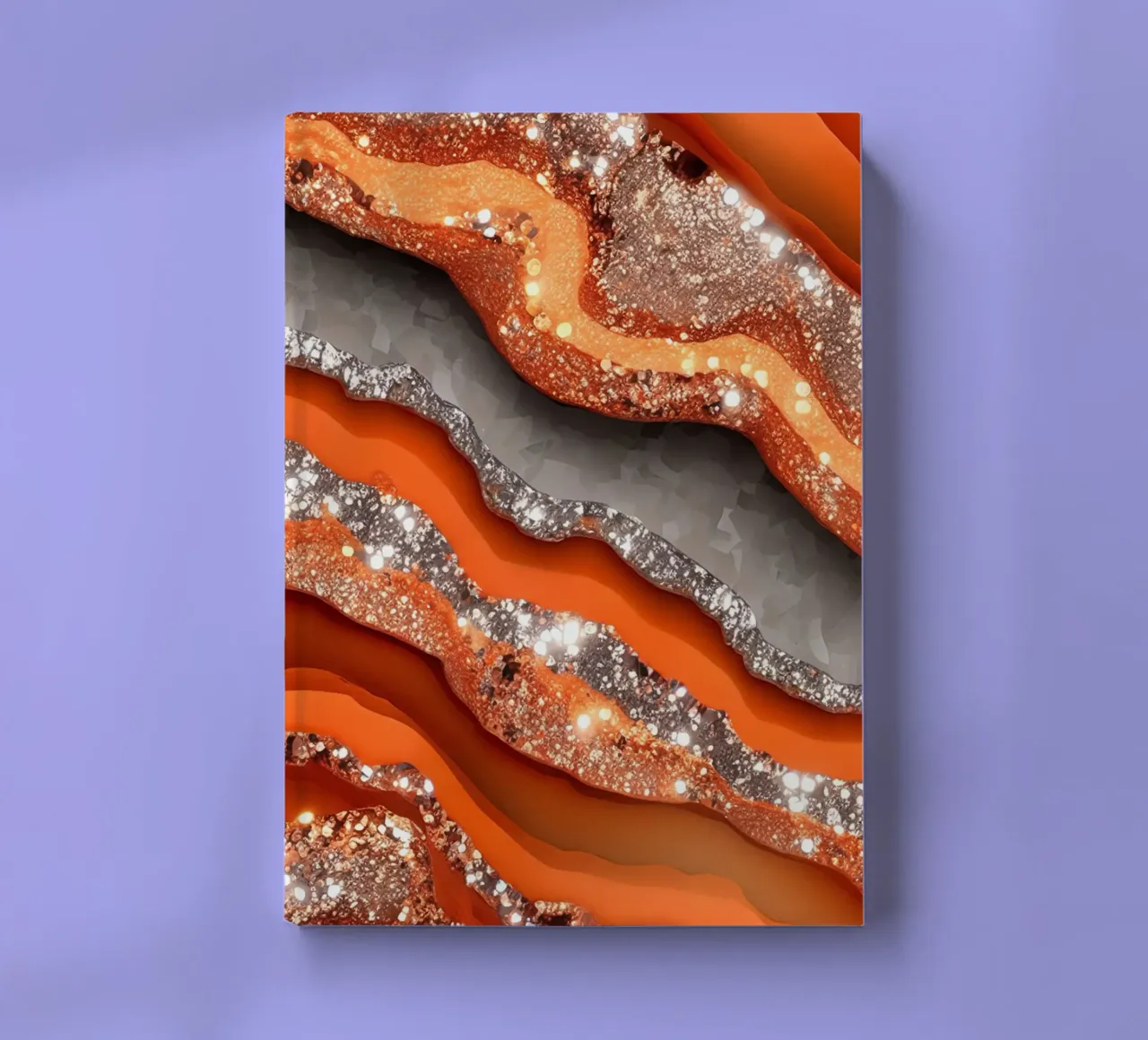 Glam Orange Agate Texture notebook by Gemstone Textures