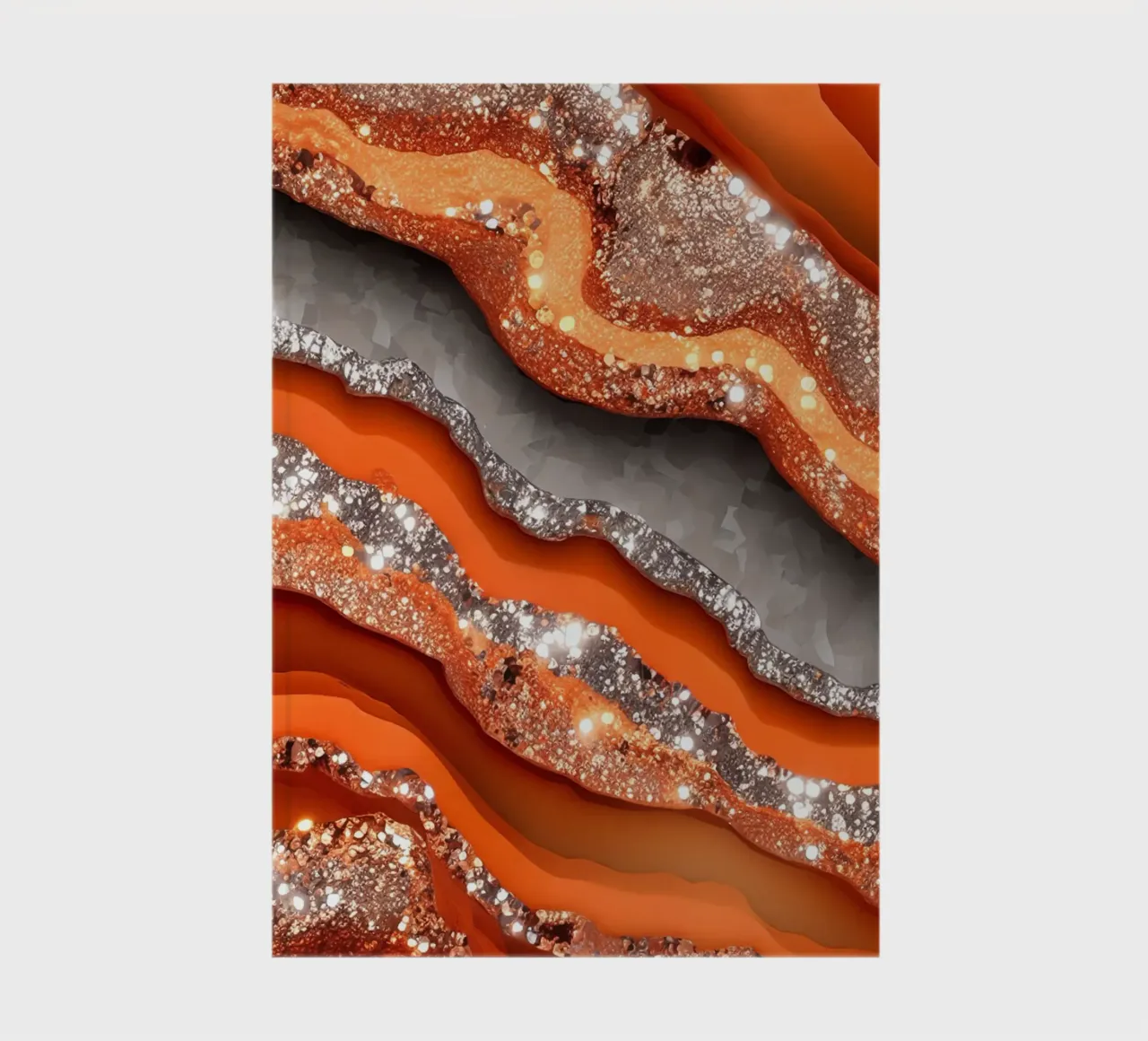 Glam Orange Agate Texture notebook by Gemstone Textures
