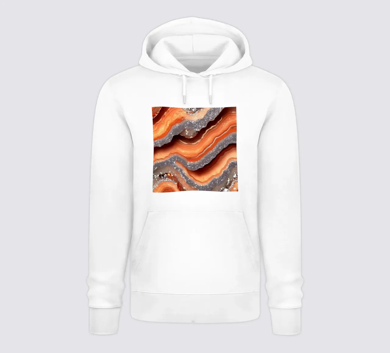 Agata arancione glam Texture felpa con cappuccio da Gemstone Textures