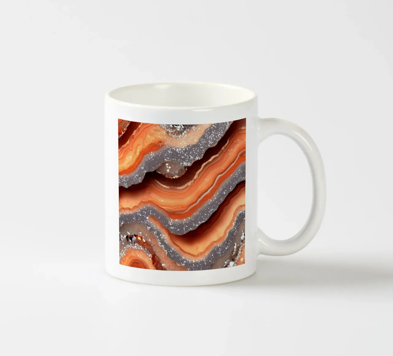 Agata arancione glam Texture tazza in ceramica da Gemstone Textures