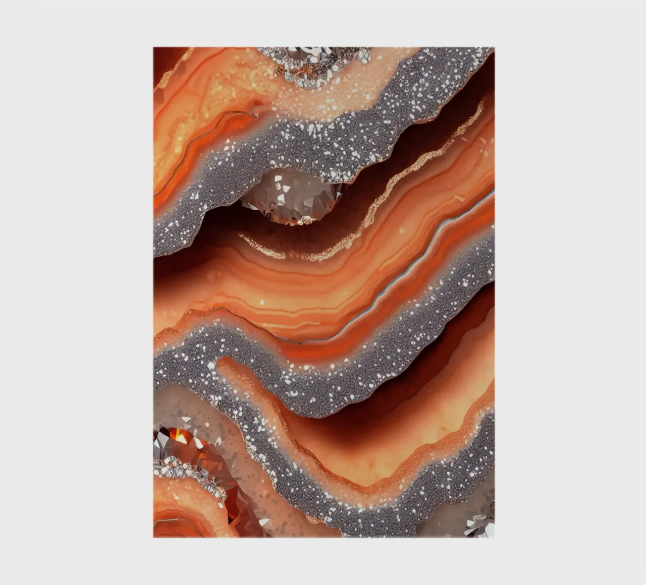 Glam Orange Agate Texture notebook by Gemstone Textures