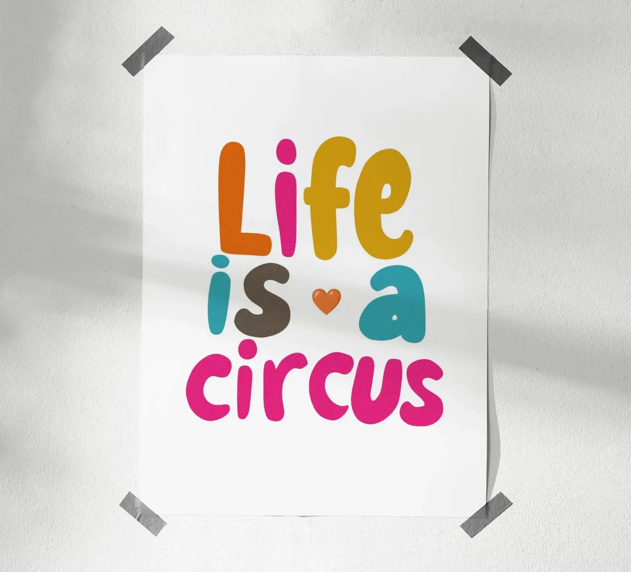 "Life is a Circus" Un avenir coloré hahnemühle de Carinaprint