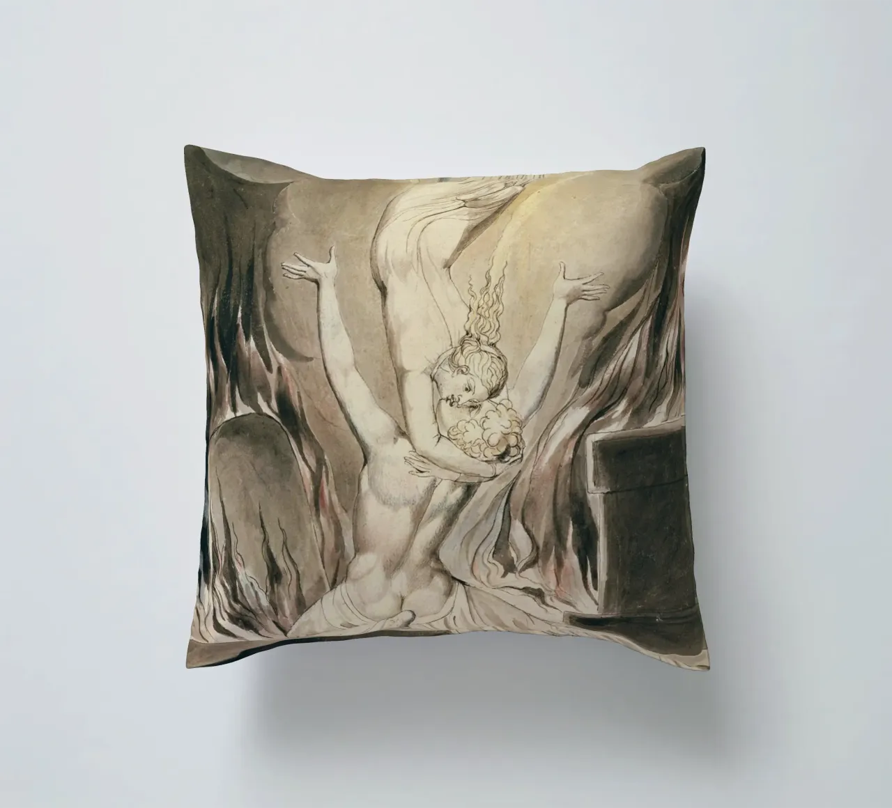 William Blake - La riunione dell'anima e del corpo cuscino da William Store
