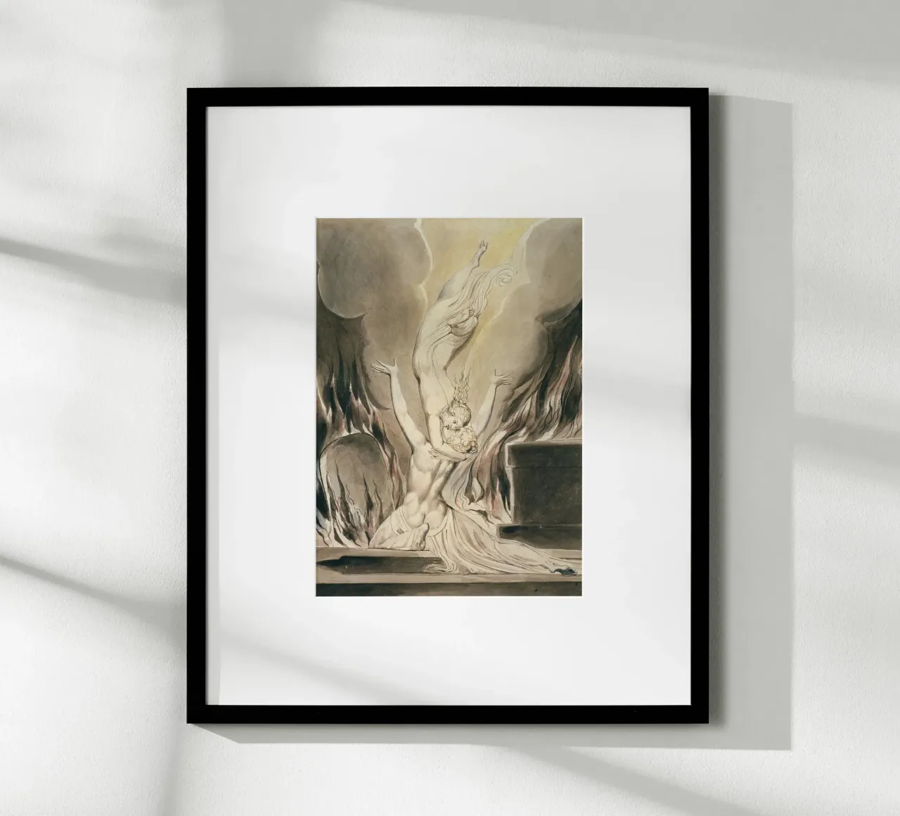 William Blake - La riunione dell'anima e del corpo poster con telaio in alluminio da William Store