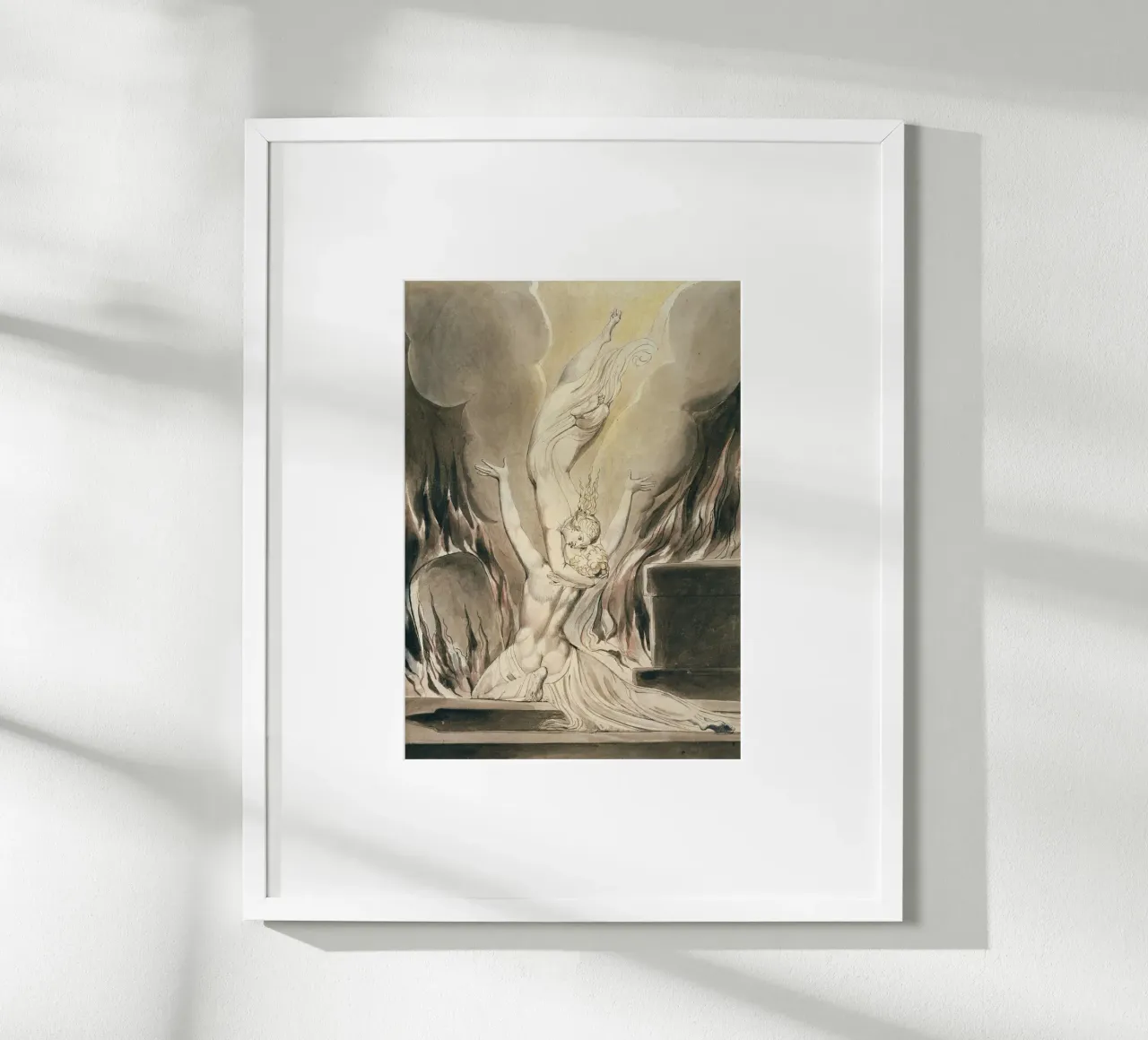 William Blake - La riunione dell'anima e del corpo poster con telaio in alluminio da William Store