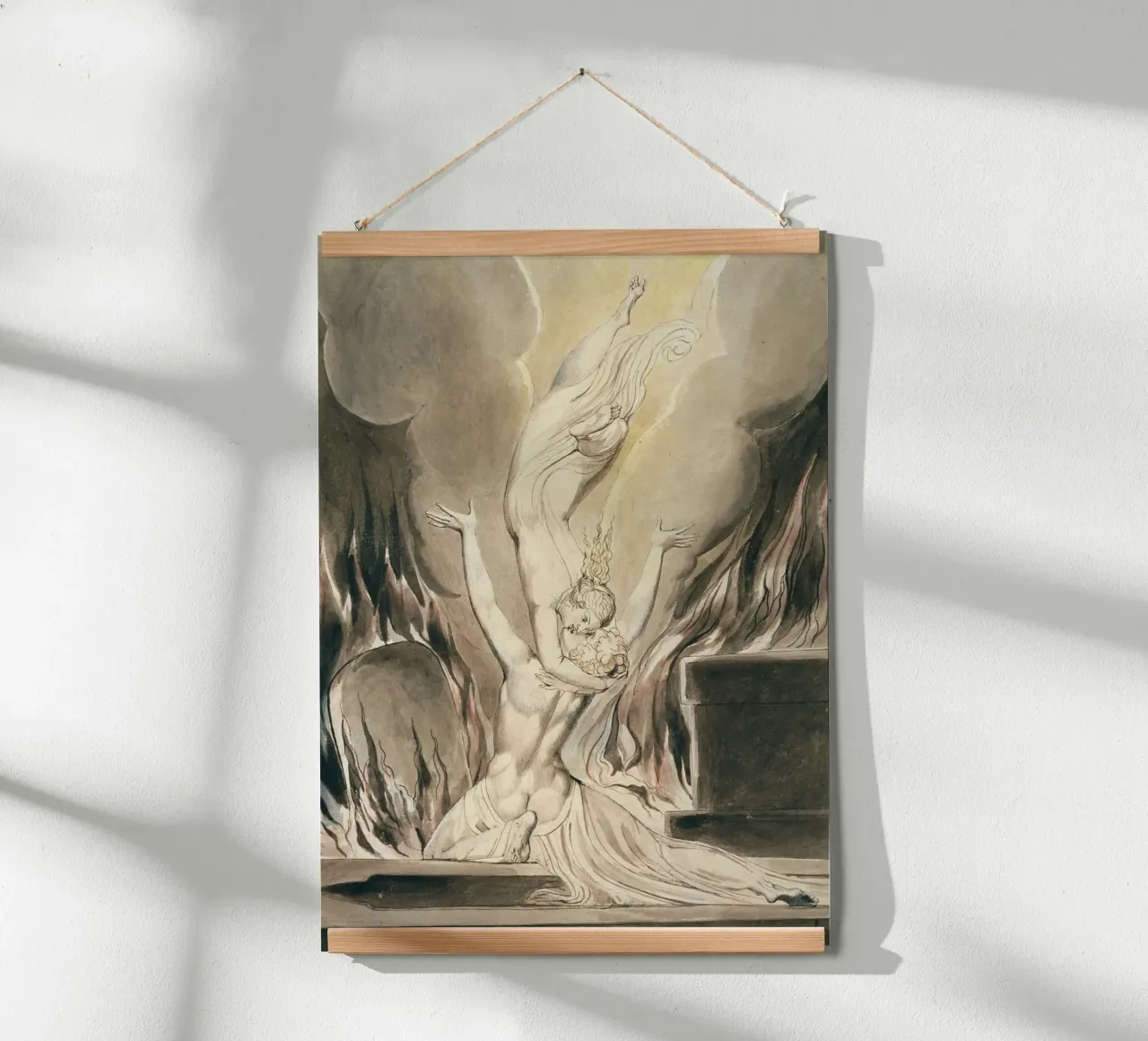 William Blake - La riunione dell'anima e del corpo poster con telaio in alluminio da William Store