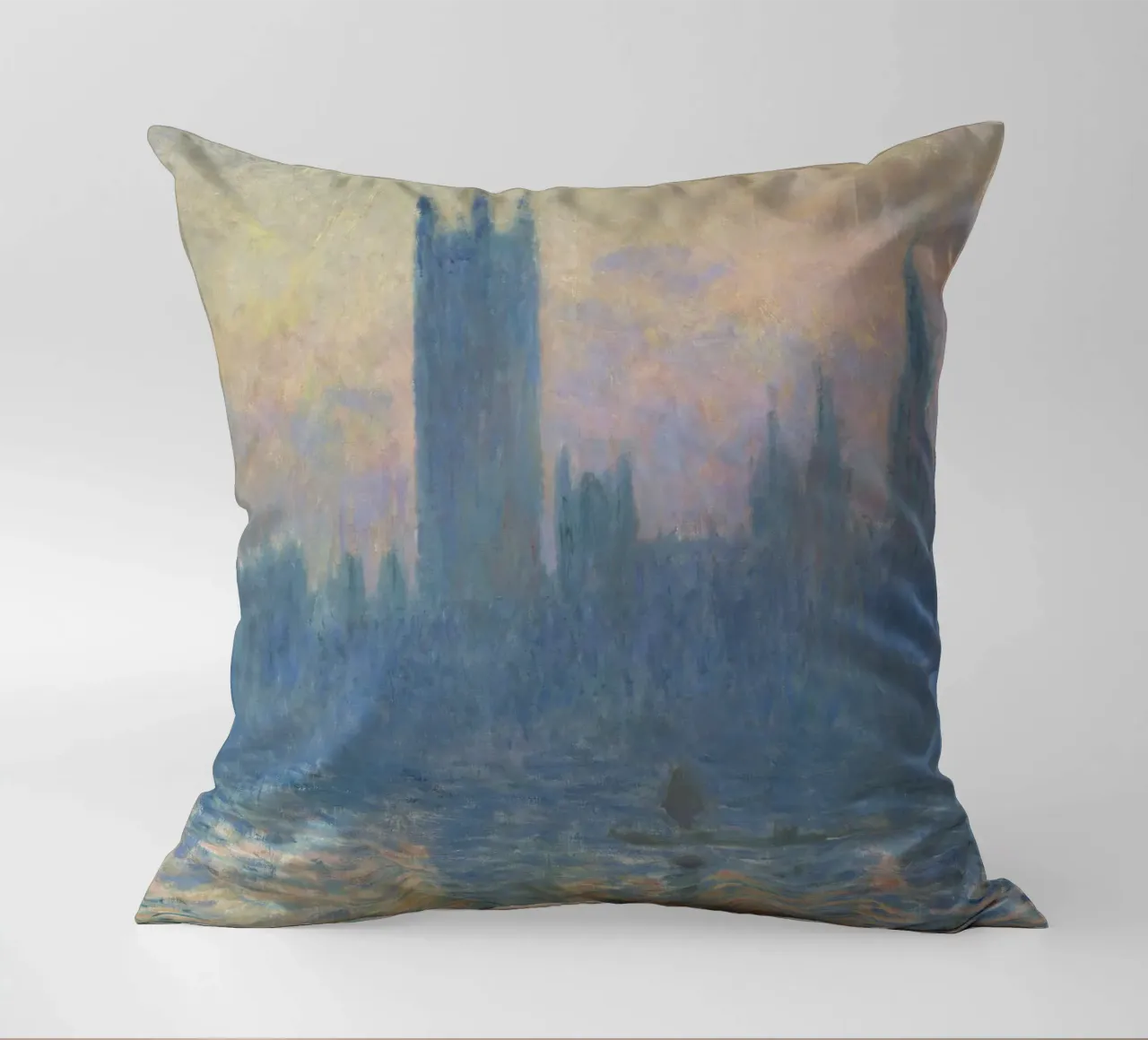 Claude Monet - Les Chambres du Parlement, coucher de soleil coussin de William Store
