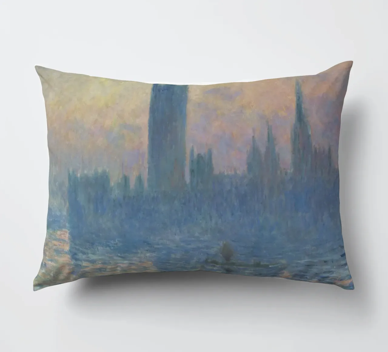 Claude Monet - Les Chambres du Parlement, coucher de soleil coussin de William Store