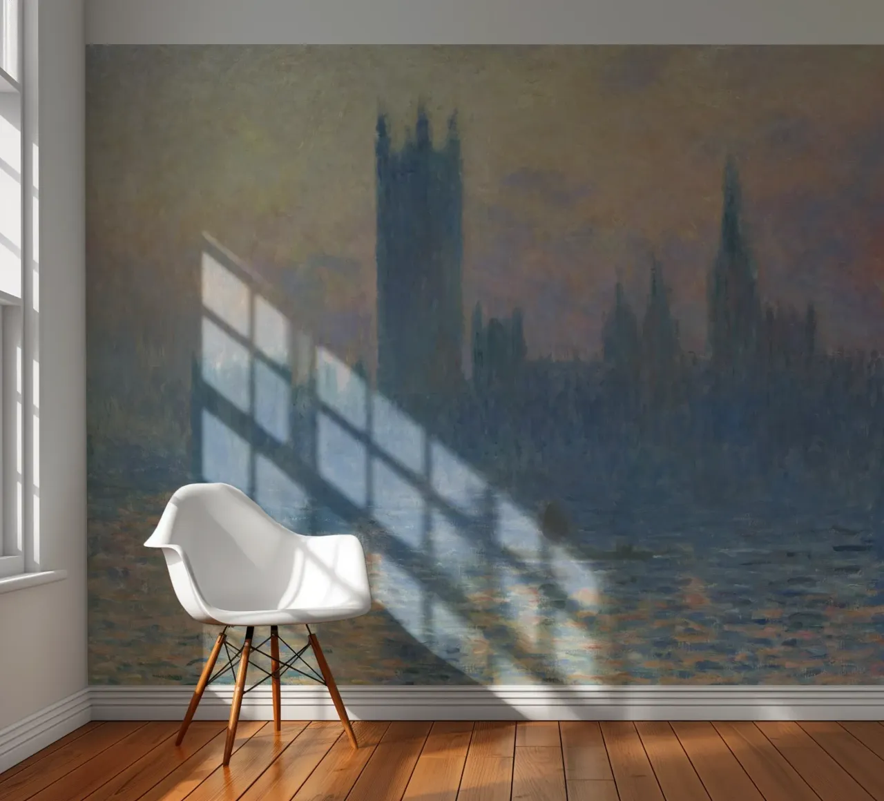 Claude Monet - Les Chambres du Parlement, coucher de soleil papier peint photo de William Store