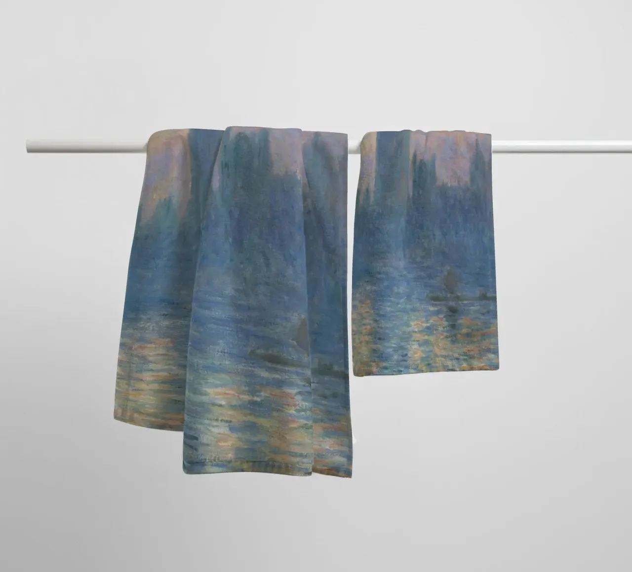 Claude Monet - De Parlementsgebouwen, Zonsondergang badhanddoek van William Store