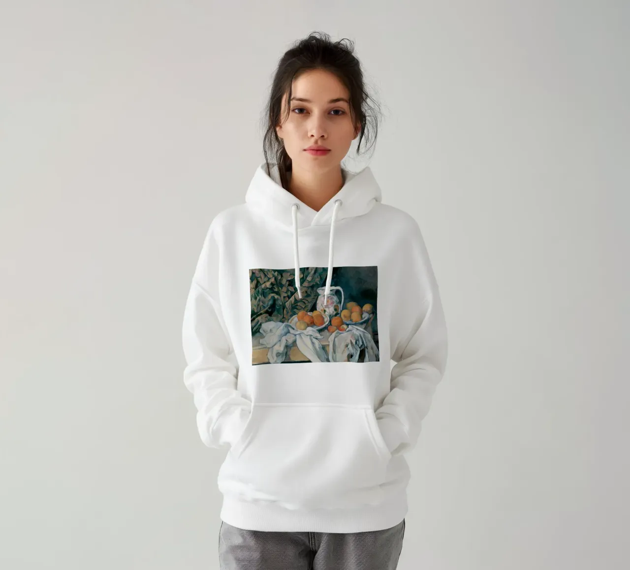 Paul Cezanne - Bodegón con cortina sudadera con capucha de William Store