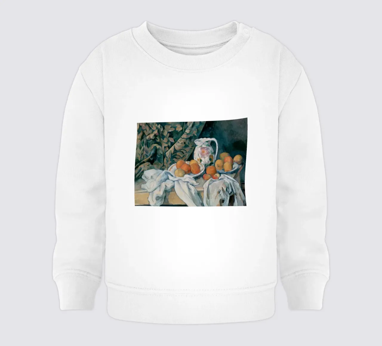 Paul Cezanne - Bodegón con cortina sudadera de bebé de William Store