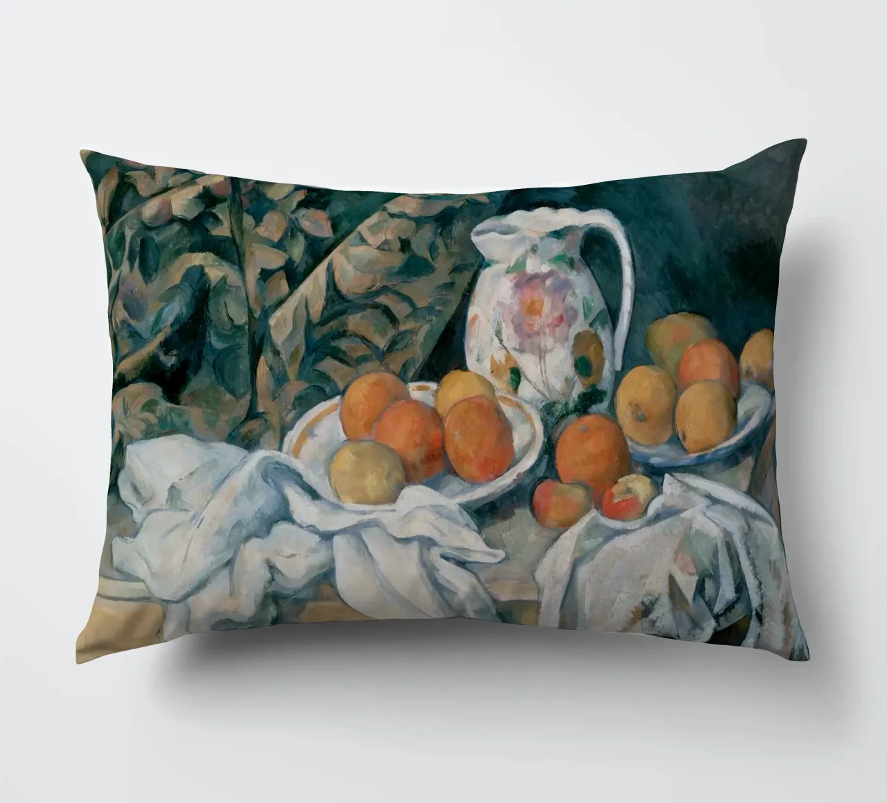Paul Cezanne - Still Life with a Curtain decorative cushion by William Store