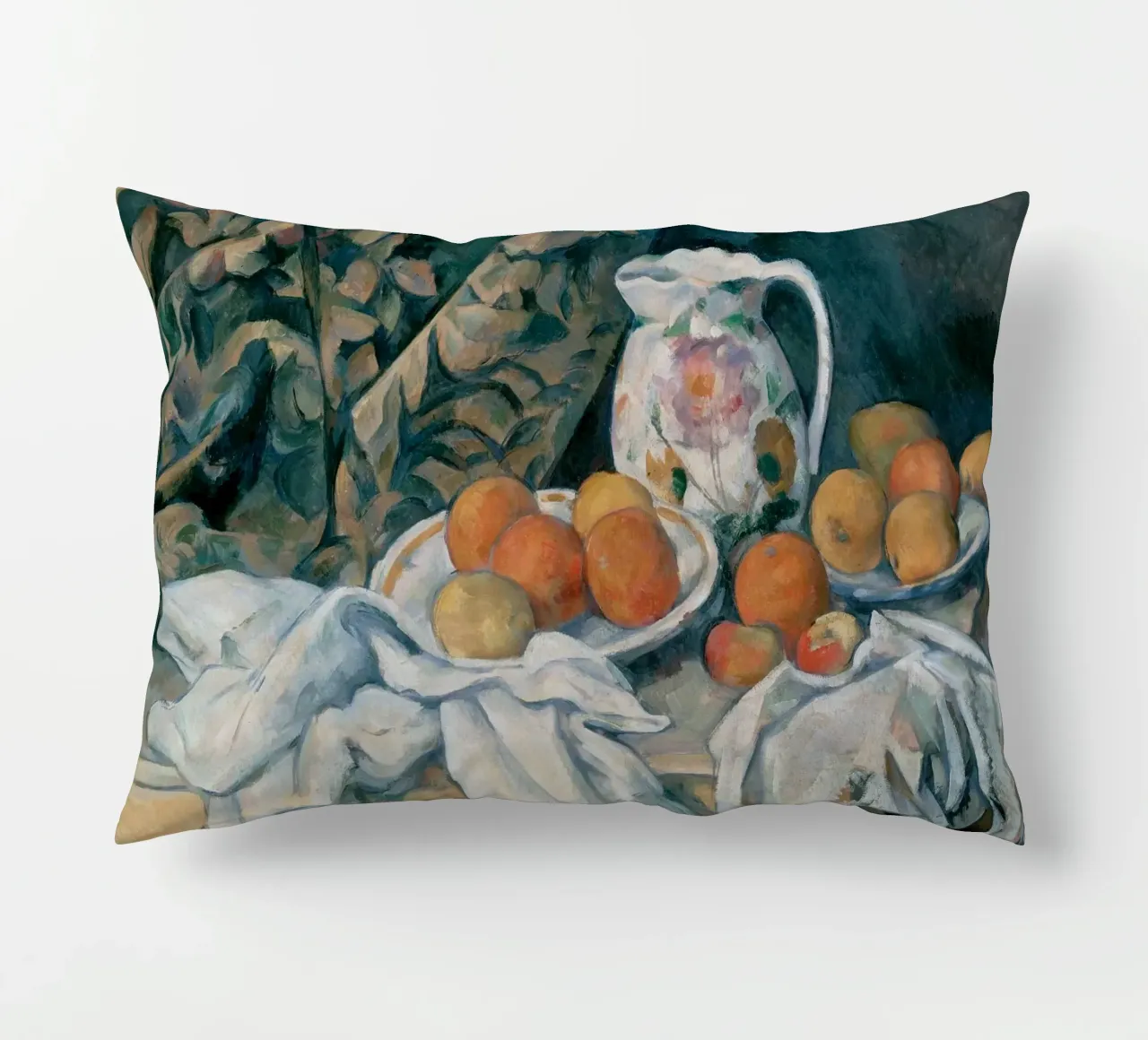 Paul Cezanne - Still Life with a Curtain decorative cushion by William Store