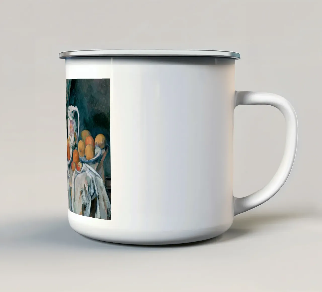 Paul Cezanne - Natura morta con tenda tazza in smalto da William Store