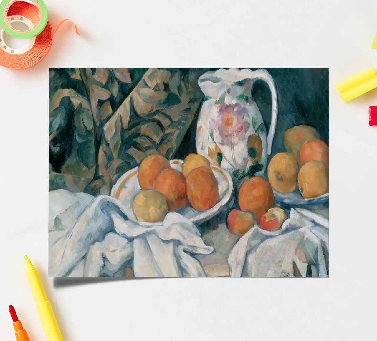 Paul Cezanne - Still Life with a Curtain sticker sheet by William Store