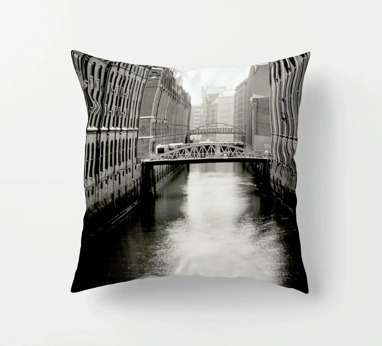 Quartiere dei magazzini Amburgo II - Speicherstadt Amburgo cuscino da Anja Hebrank Photography