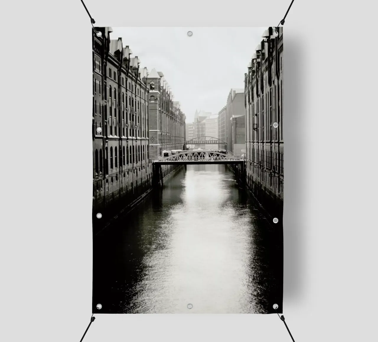 Quartiere dei magazzini Amburgo II - Speicherstadt Amburgo telo in pvc da Anja Hebrank Photography