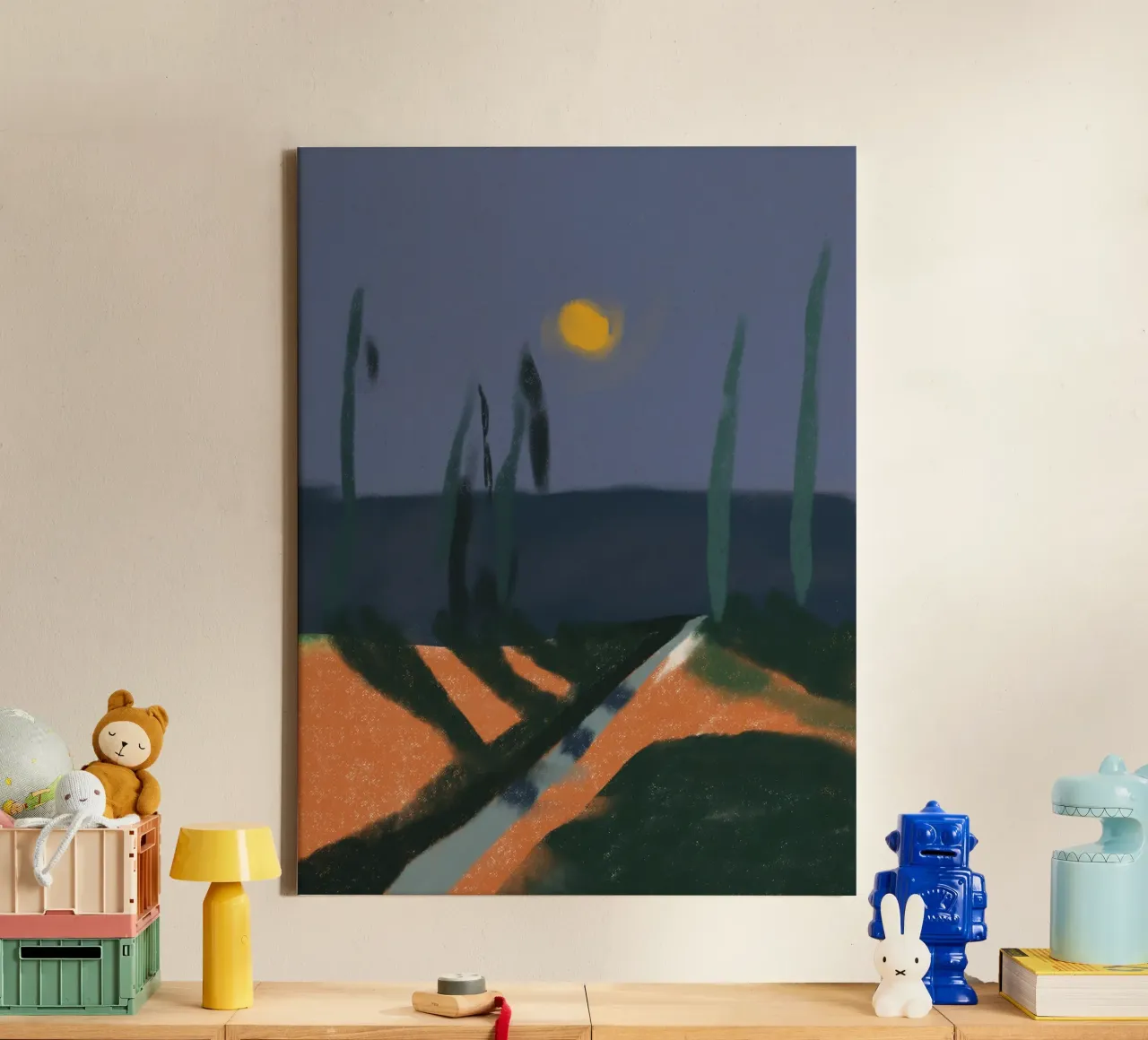 Night sketches canvas by Little Dean
