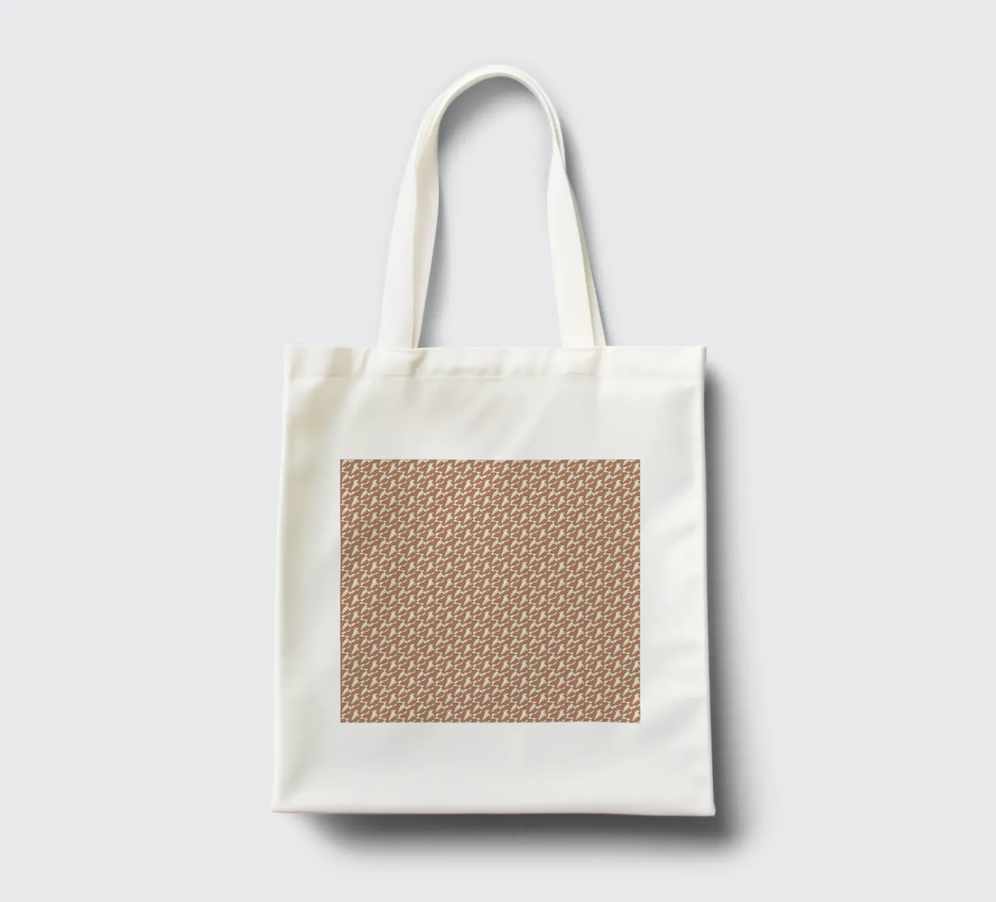 Pattern mocha tote bag by Little Dean