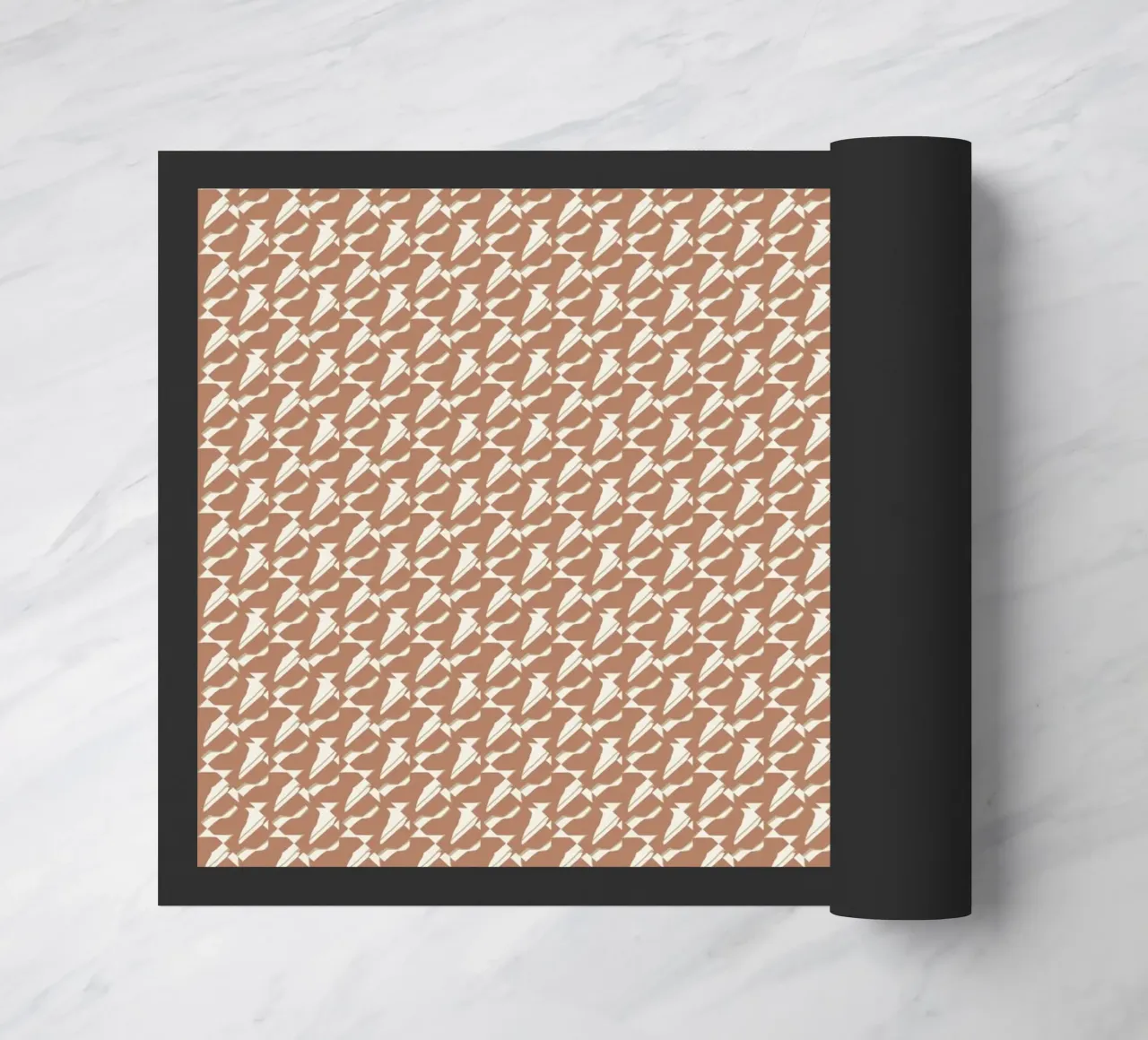 Pattern mocha doormat by Little Dean
