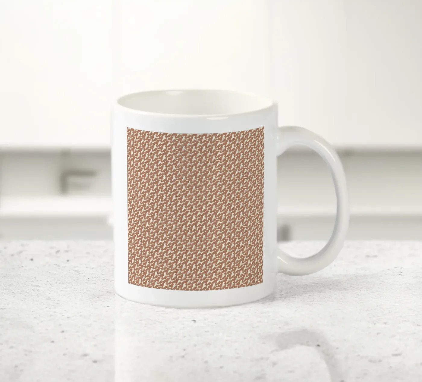 Pattern mocha ceramic mug by Little Dean