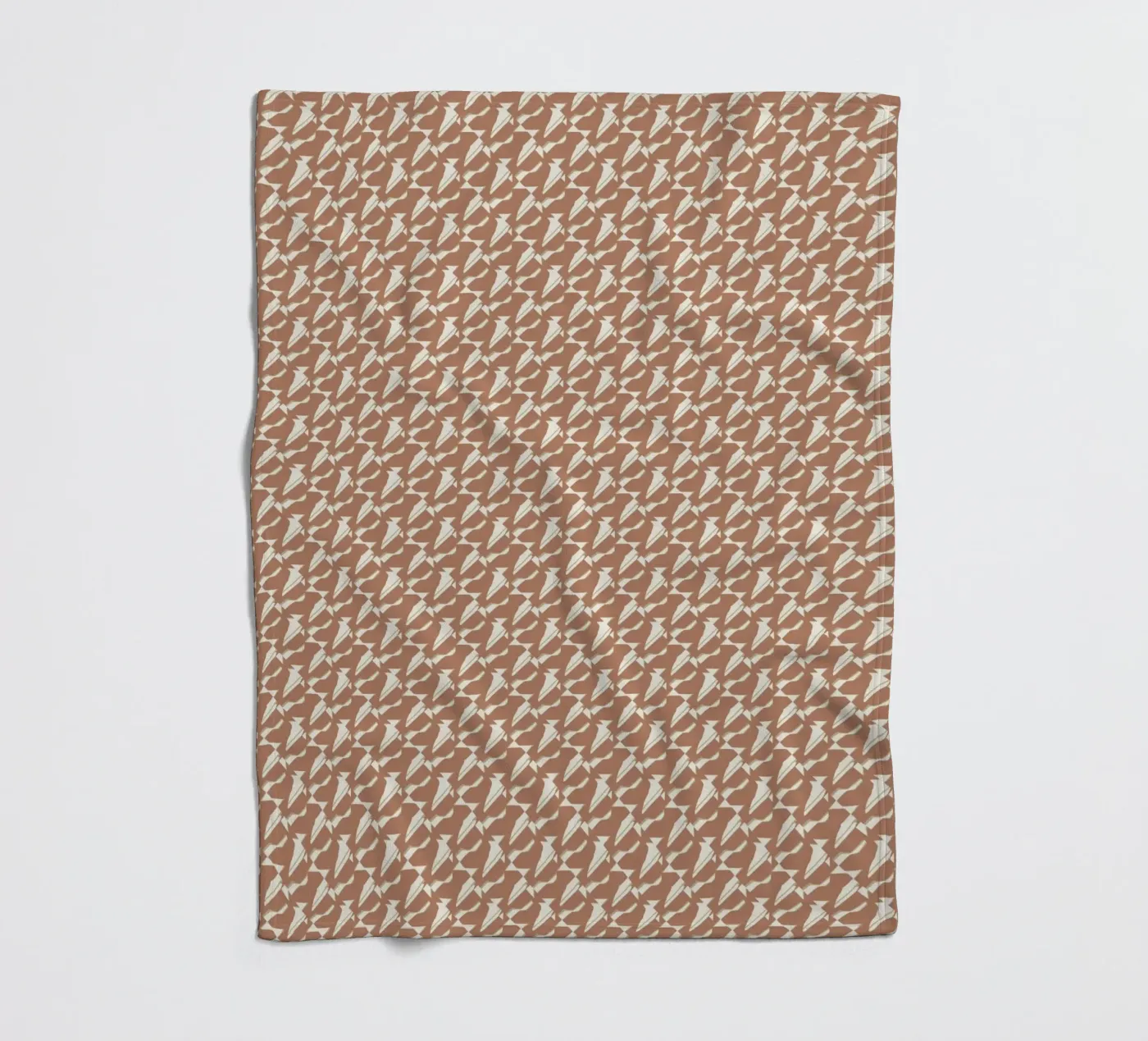 Pattern mocha fleece blanket by Little Dean