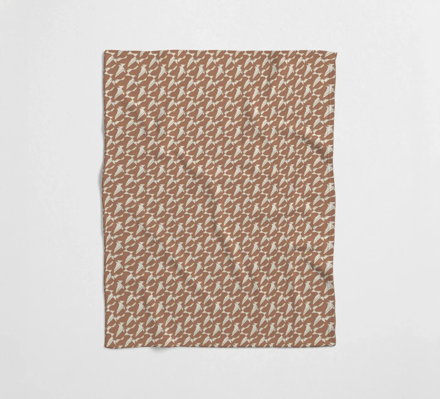Pattern mocha fleece blanket by Little Dean