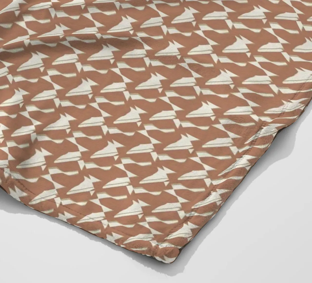 Pattern mocha fleecedeken van Little Dean