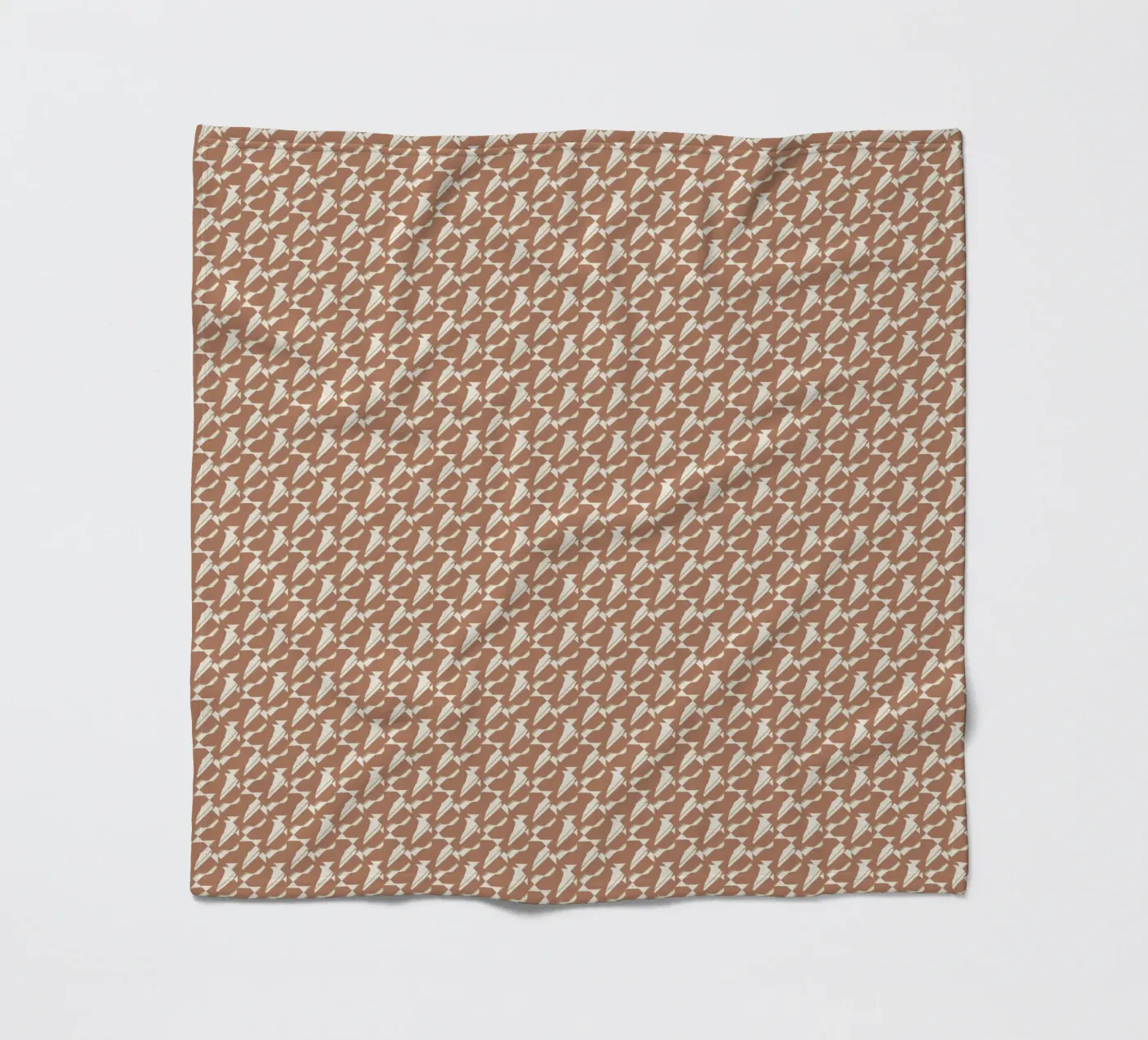 Pattern mocha fleece blanket by Little Dean
