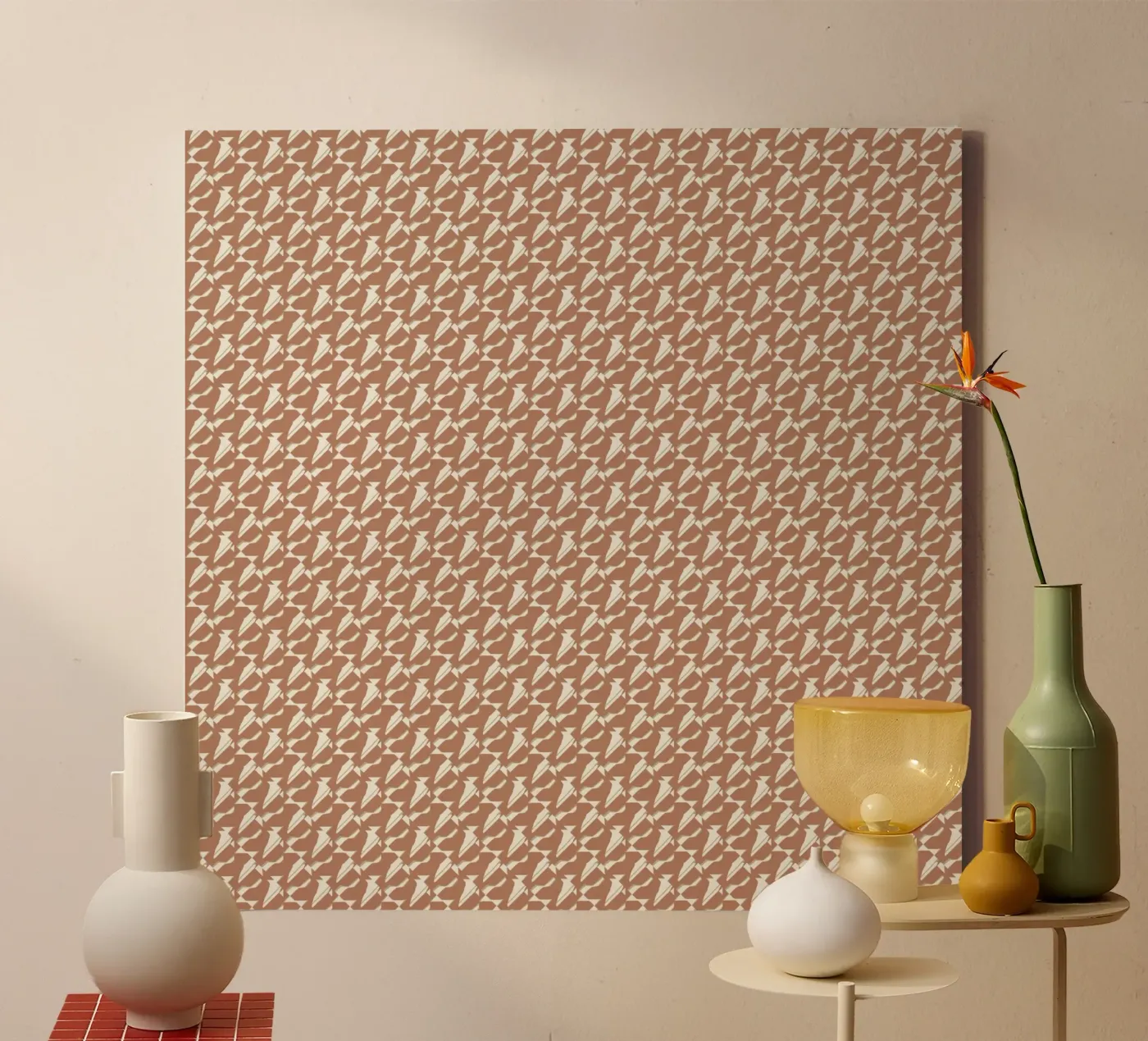 Pattern mocha canvas van Little Dean