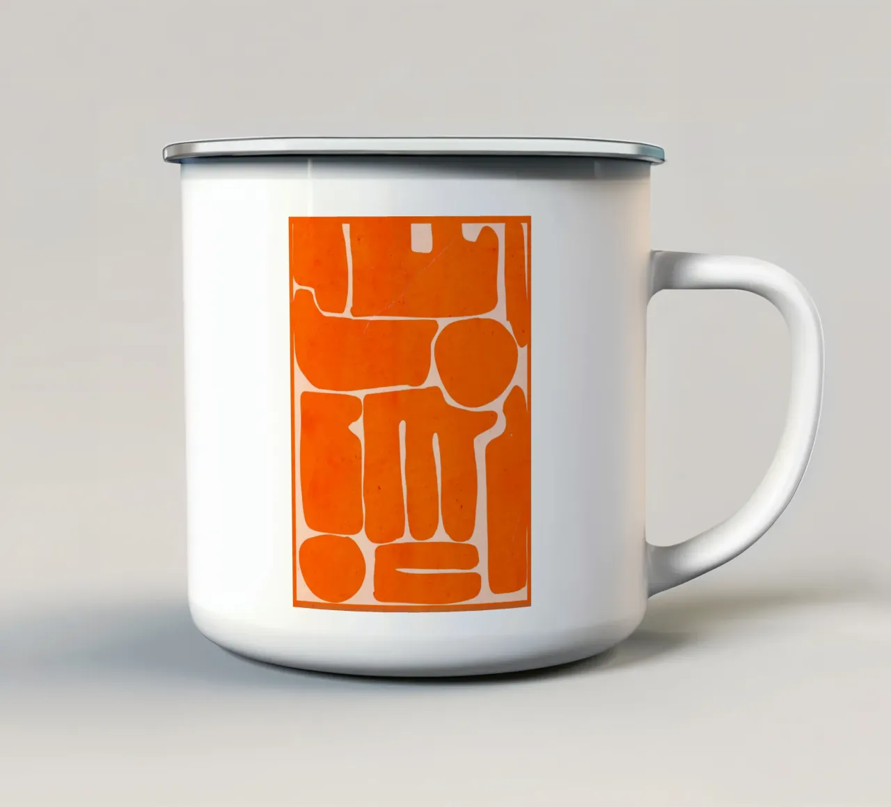 Forme astratte moderne e minimali 162-2 tazza in smalto da ThingDesign