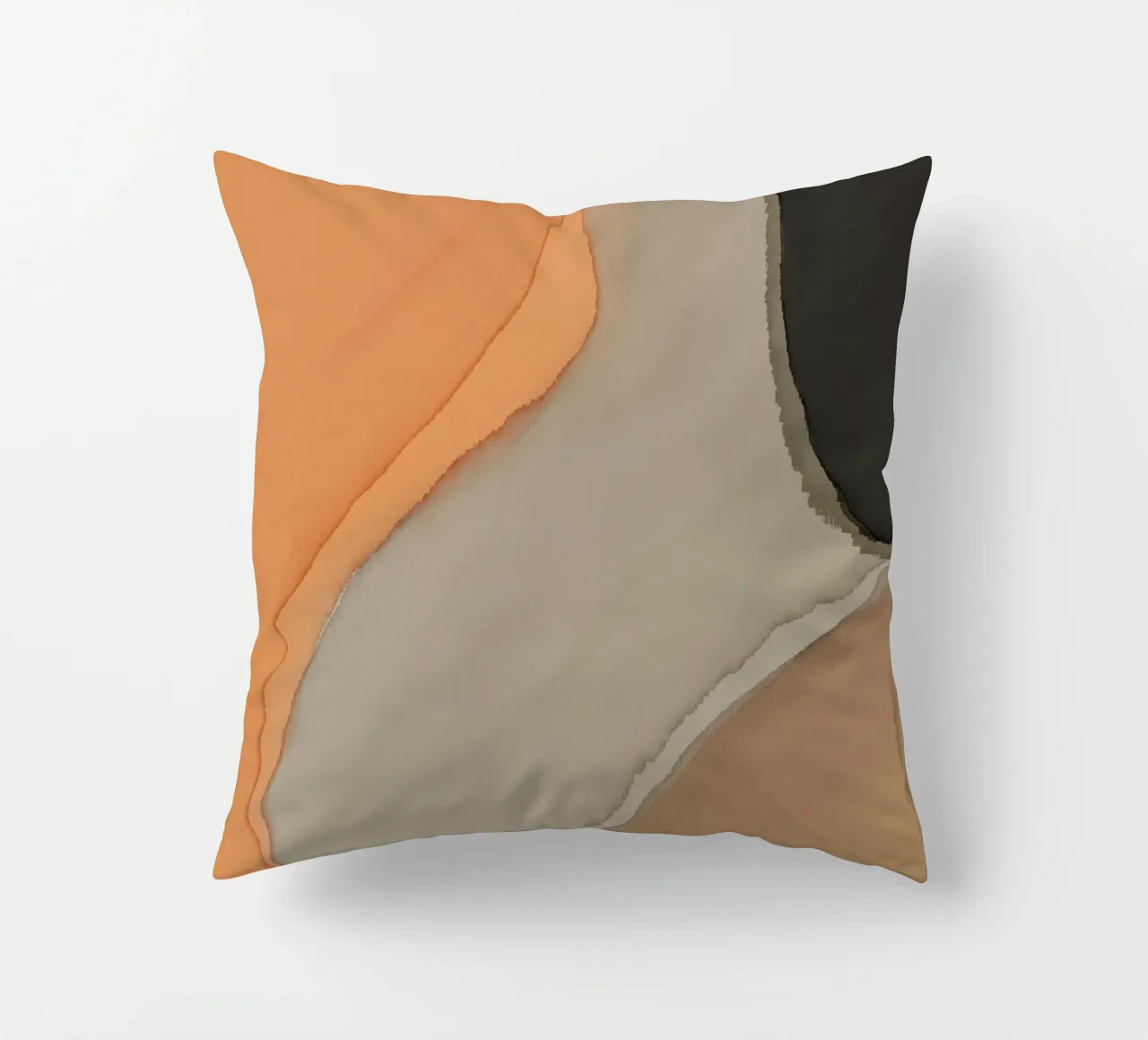 Minimalism earth tone abstract decorative cushion by Little Dean