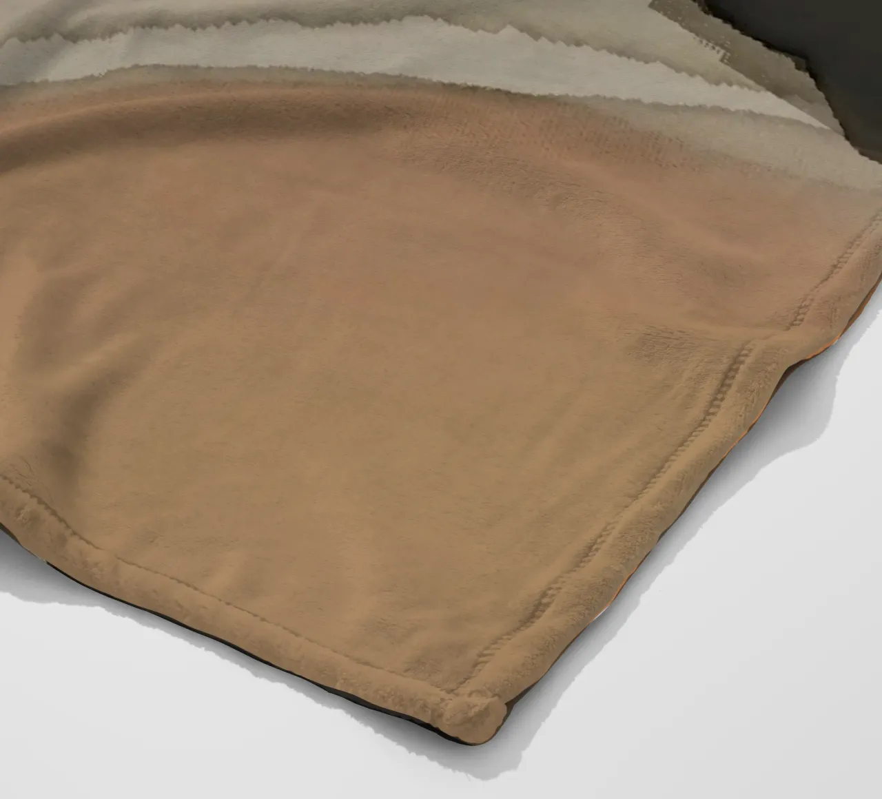Minimalism earth tone abstract fleece blanket by Little Dean