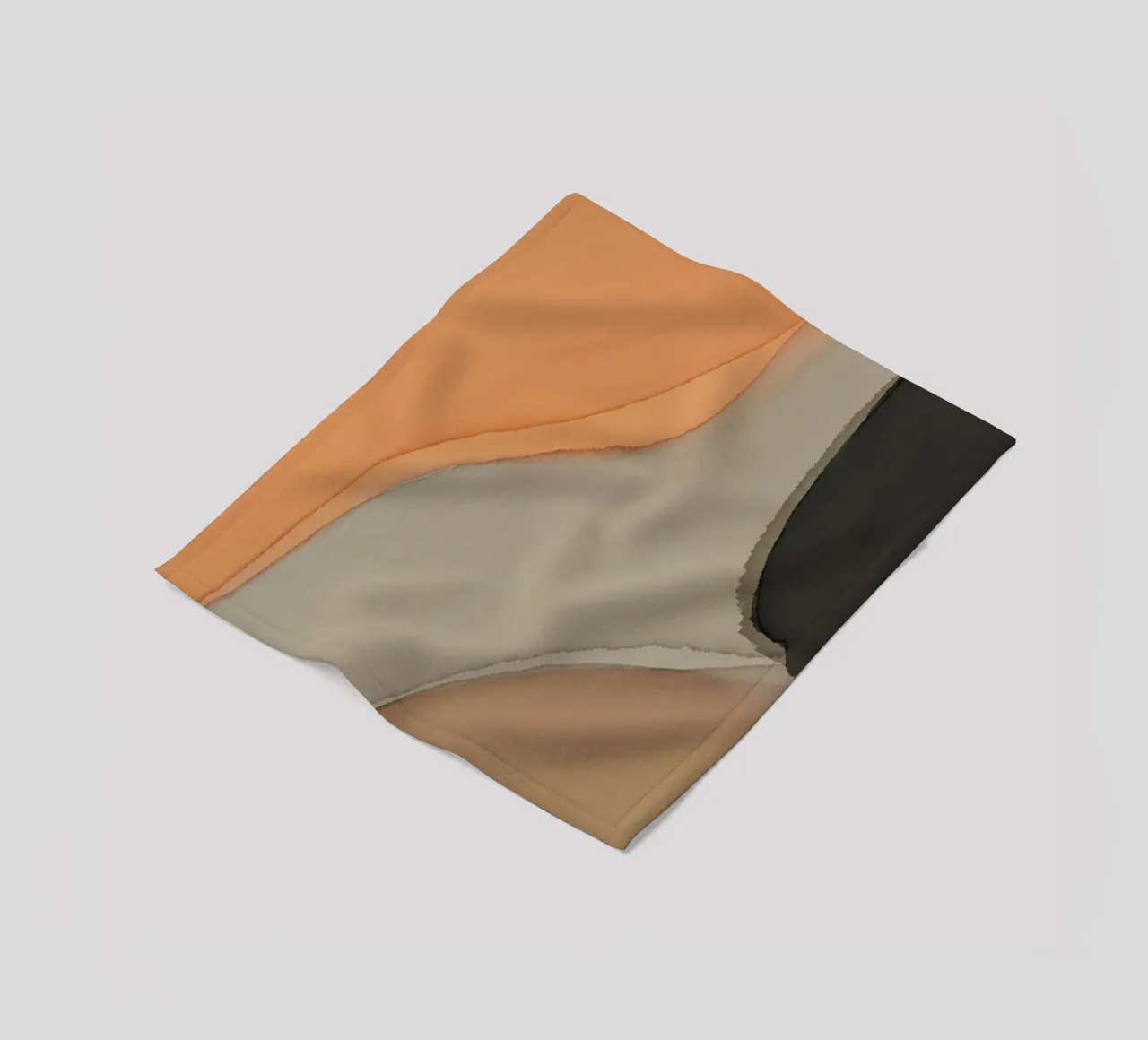 Minimalism earth tone abstract fleece blanket by Little Dean