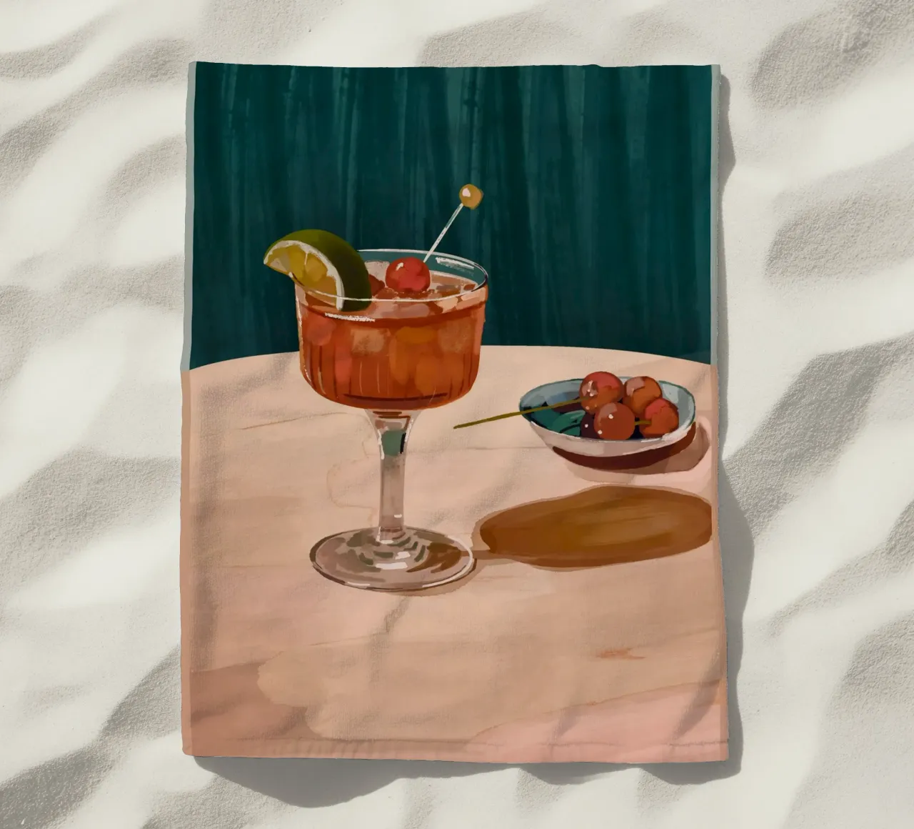 Cocktail beach towel by ThingDesign